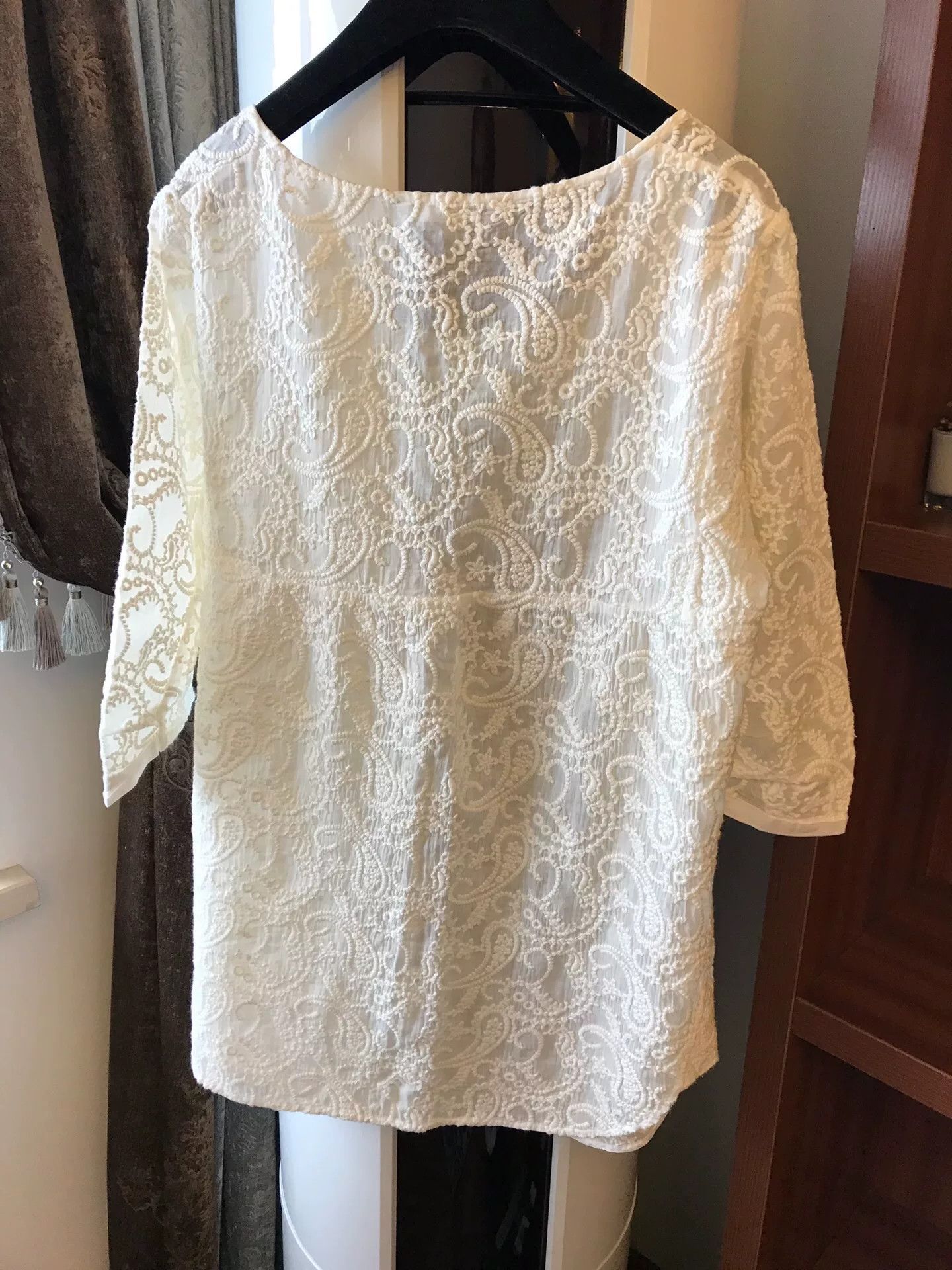 Other Less Women's Cotton Lace Top Size M / US 6-8 / IT 42-44 - 4 Thumbnail
