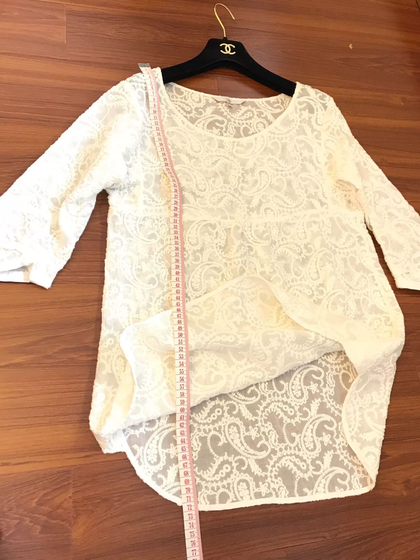 Other Less Women's Cotton Lace Top Size M / US 6-8 / IT 42-44 - 6 Thumbnail