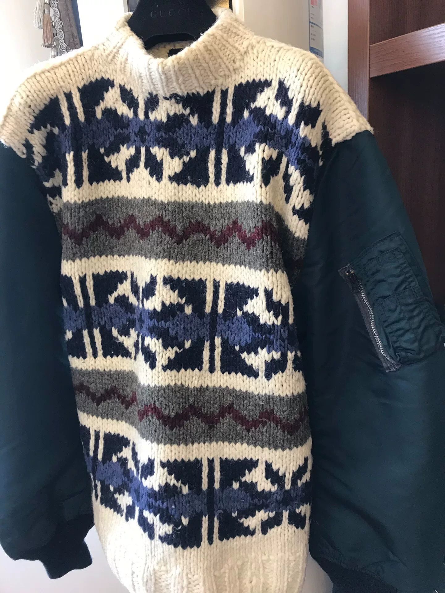 Other Spliced Cotton Knit Sweatshirt Size US M / EU 48-50 / 2 - 2 Thumbnail