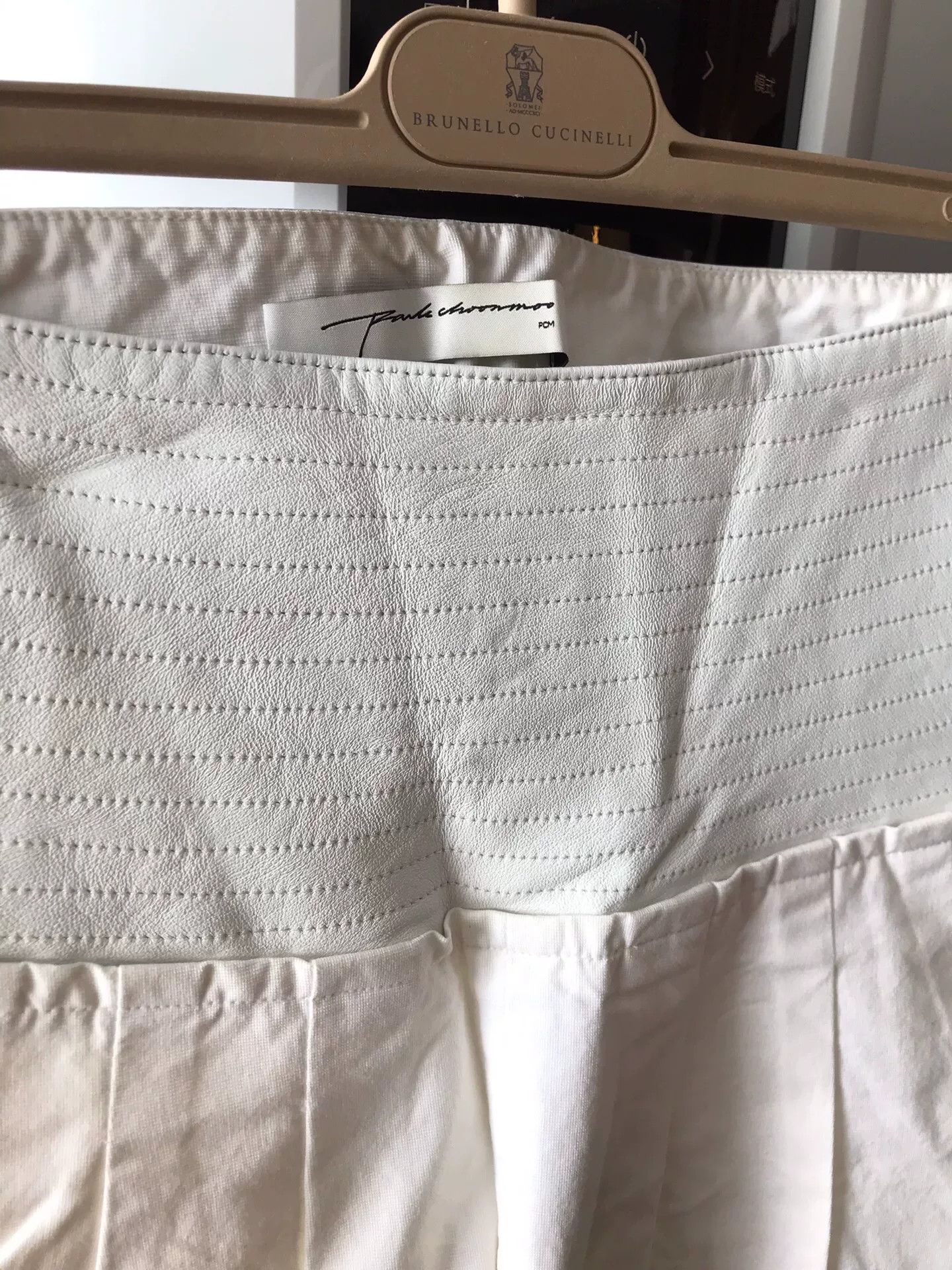 Other Korean Imported Women's White Pants Size 38" / US 16 / IT 52 - 2 Thumbnail