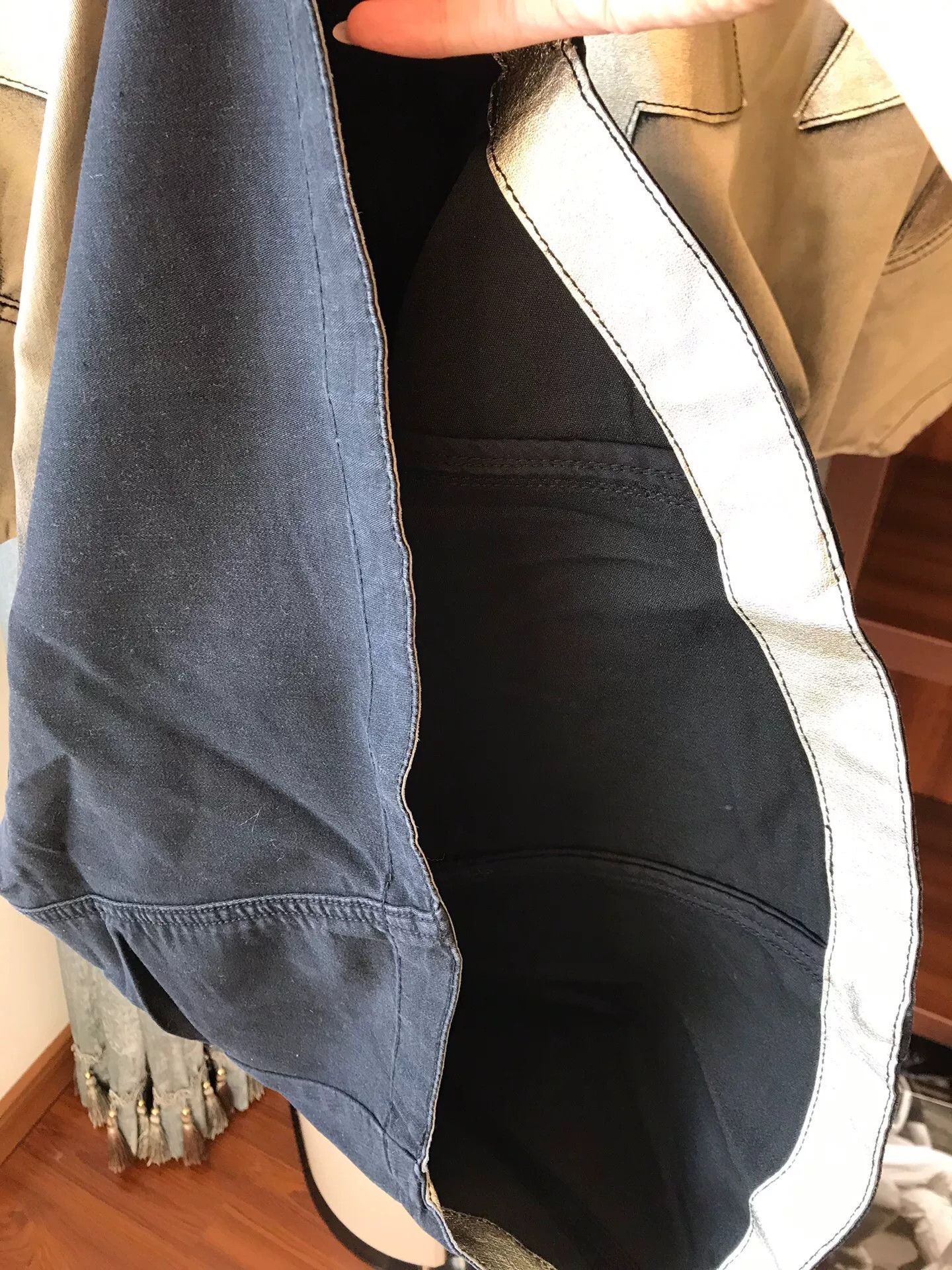 Other Jena Theo Denim Patchwork Sweatshirt Size M / US 6-8 / IT 42-44 - 3 Thumbnail
