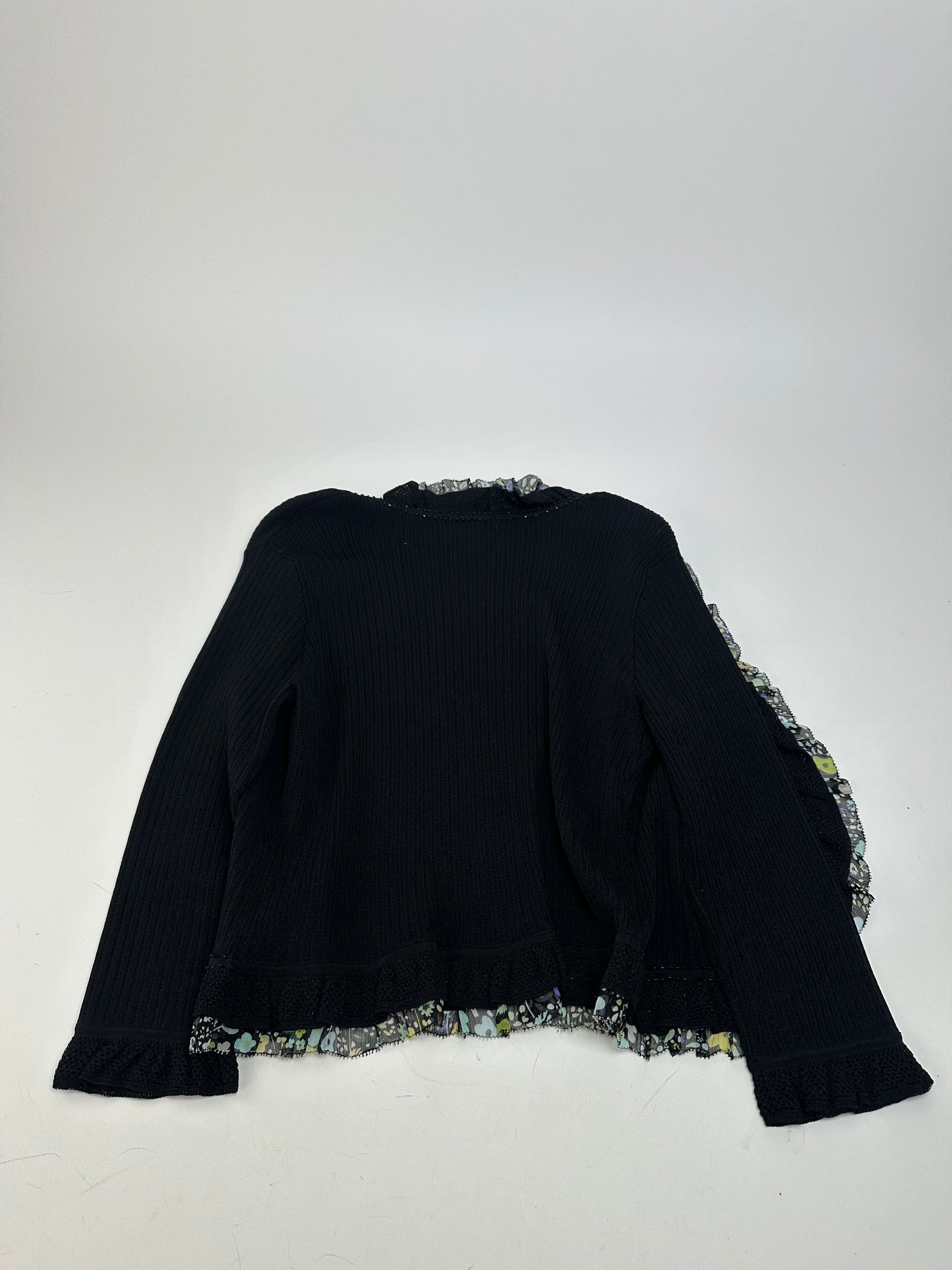 Courreges Vintage Courrèges Ribbed Knit Cardigan Black Floral 38 Size M / US 6-8 / IT 42-44 - 10 Thumbnail