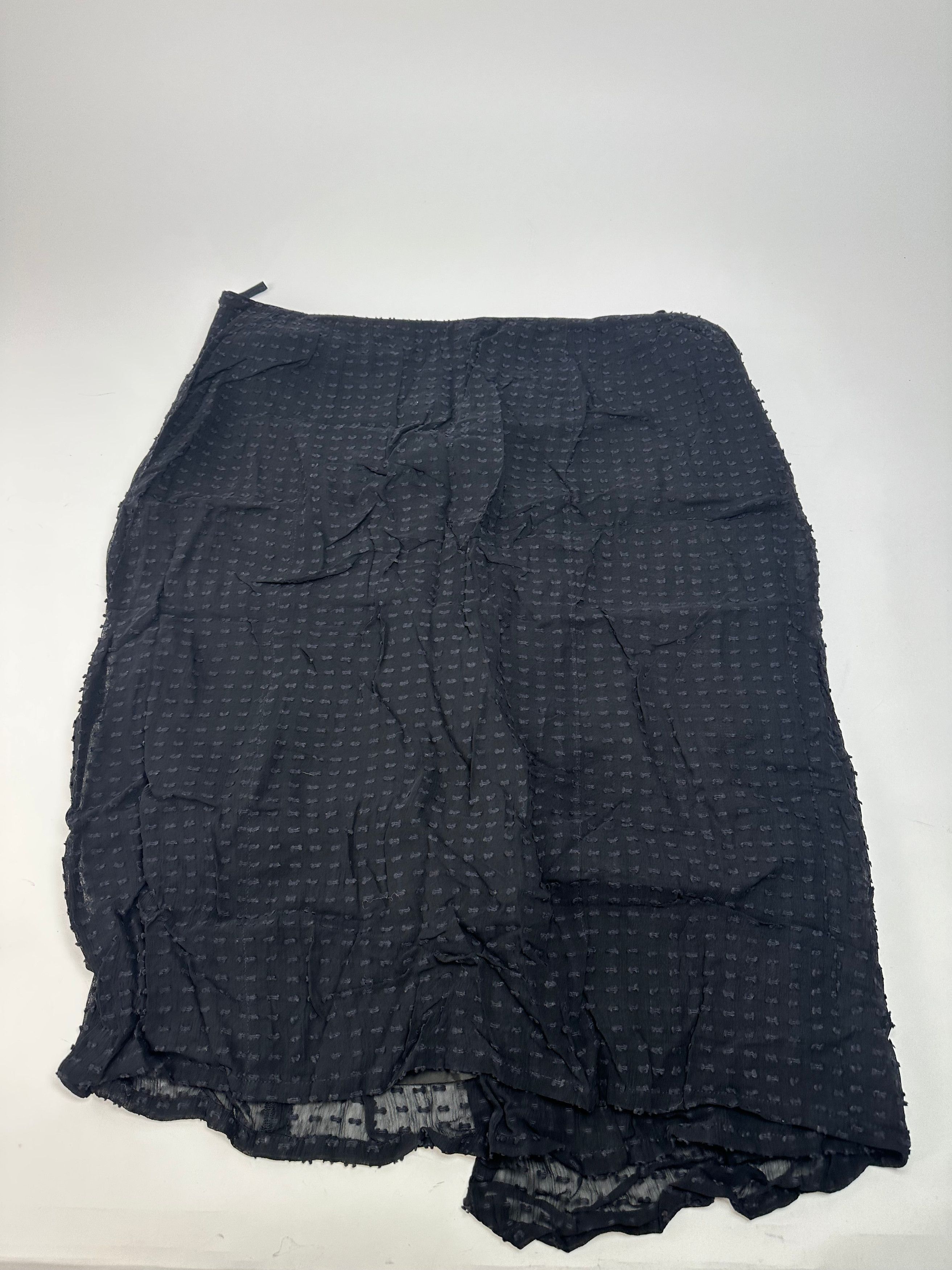 Givenchy Vintage Silk Bow Detail A-Line Skirt Black XL Size 36" / US 14 / IT 50 - 7 Thumbnail