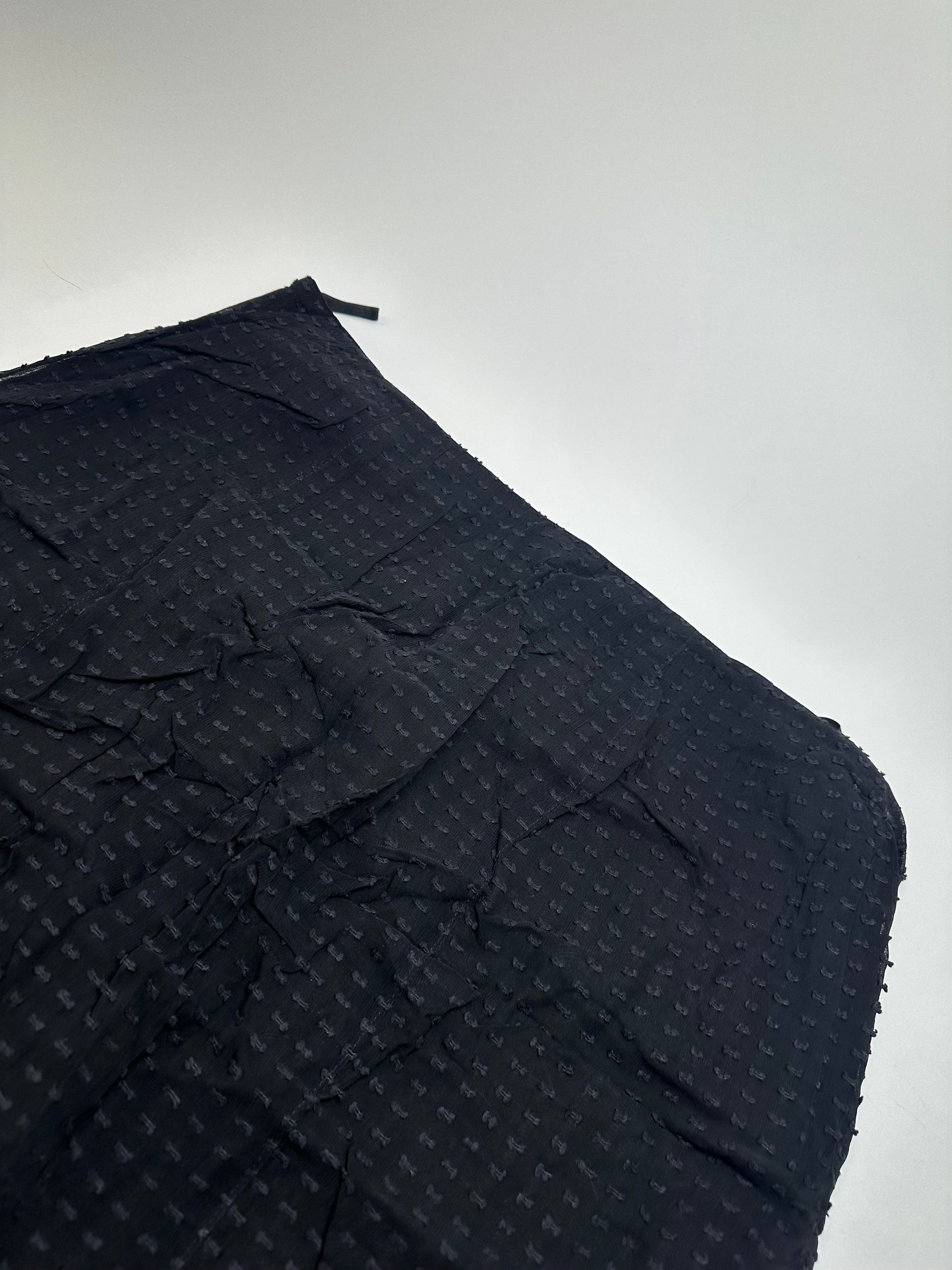Givenchy Vintage Silk Bow Detail A-Line Skirt Black XL Size 36" / US 14 / IT 50 - 8 Thumbnail