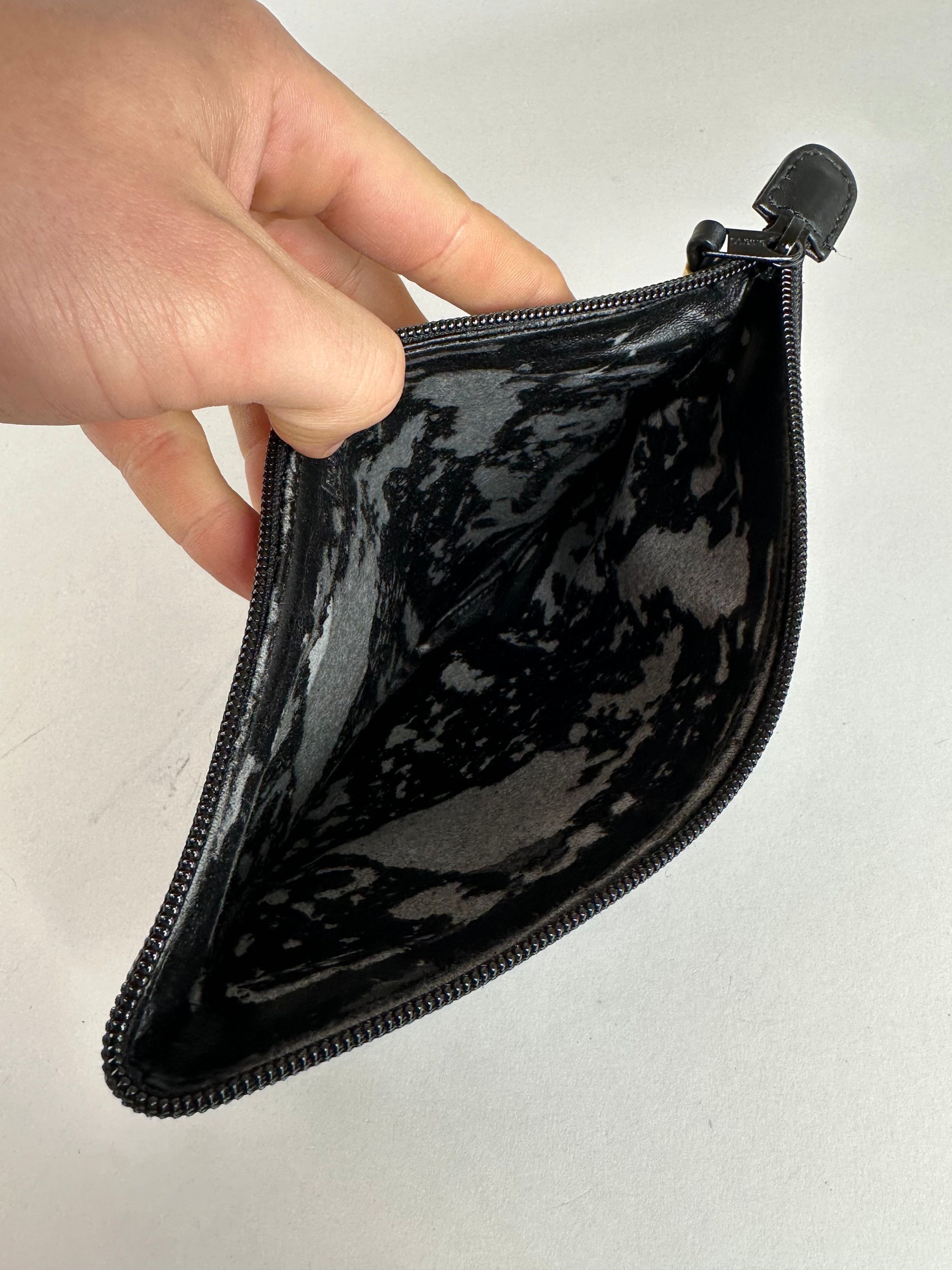 Loewe Vintage Anagram Leather Pouch Clutch Black Size ONE SIZE - 3 Thumbnail