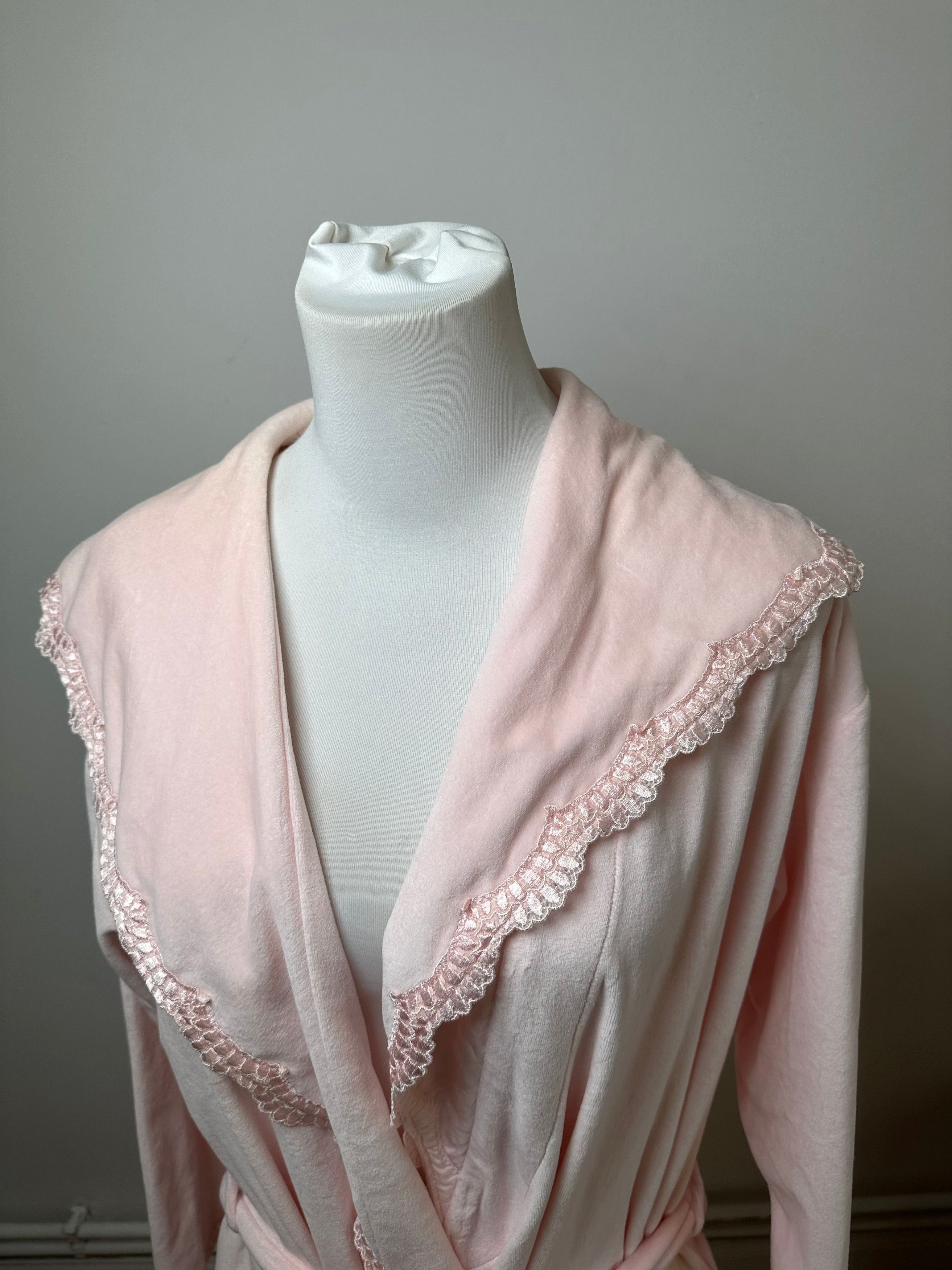Dior Vintage Christian Velour Bathrobe Pink M Size M / US 6-8 / IT 42-44 - 14 Thumbnail