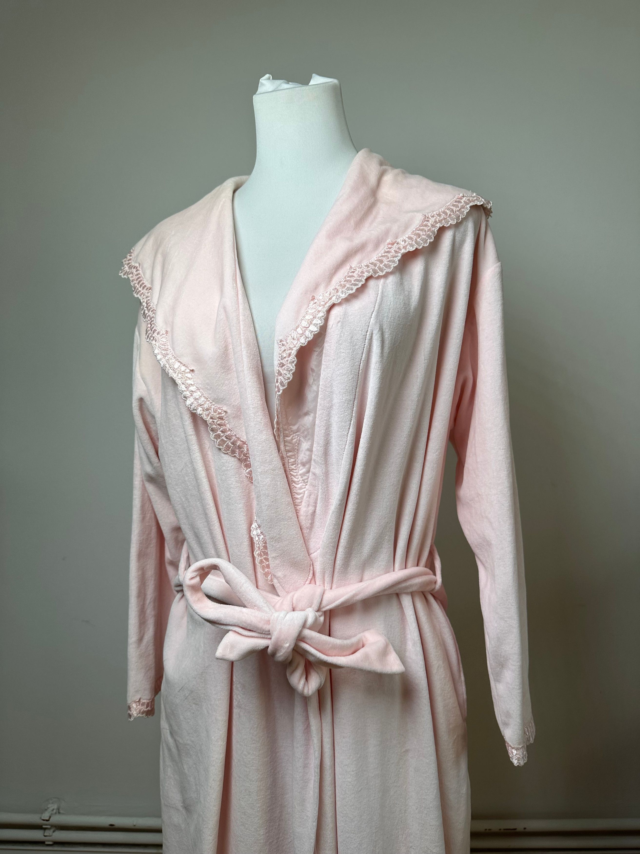 Dior Vintage Christian Velour Bathrobe Pink M Size M / US 6-8 / IT 42-44 - 2 Thumbnail