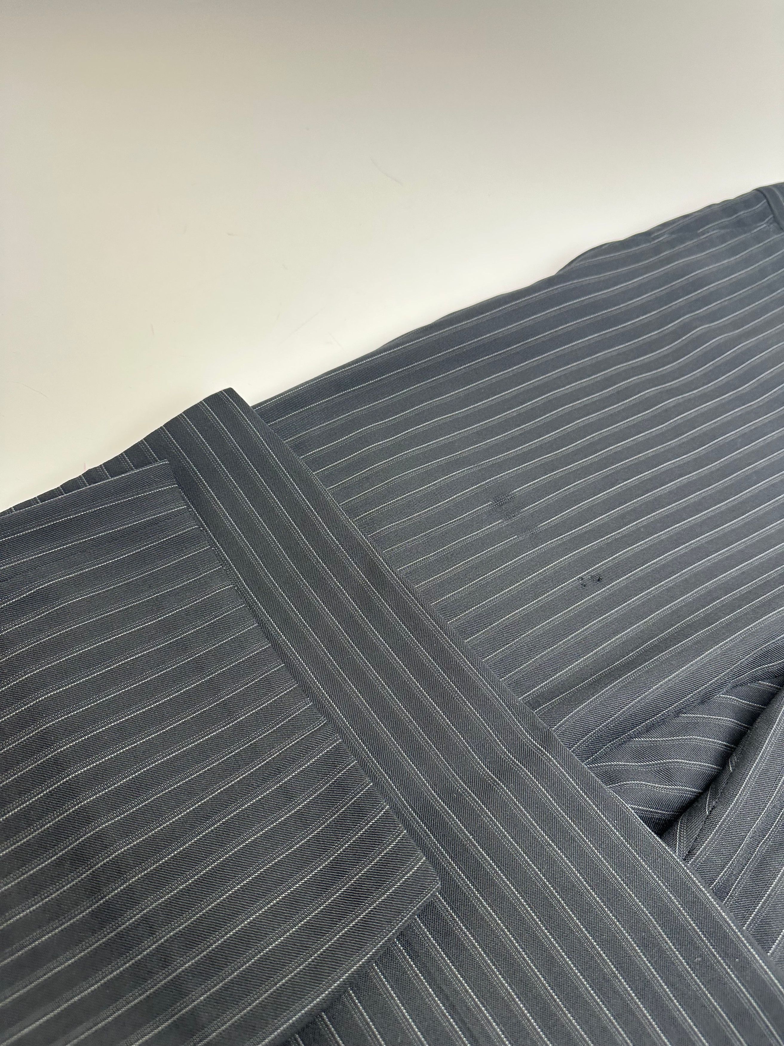 Gucci Vintage Wool Pinstripe Trousers Black M Size 30" / US 8 / IT 44 - 3 Thumbnail