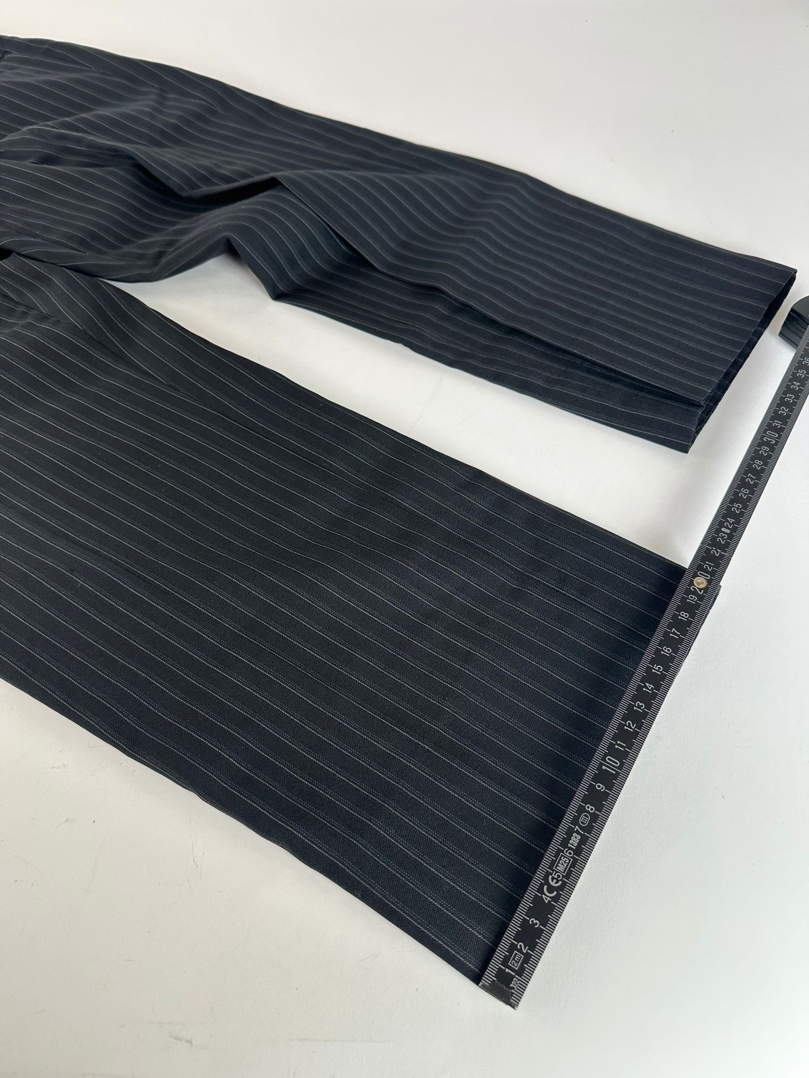 Gucci Vintage Wool Pinstripe Trousers Black M Size 30" / US 8 / IT 44 - 7 Thumbnail