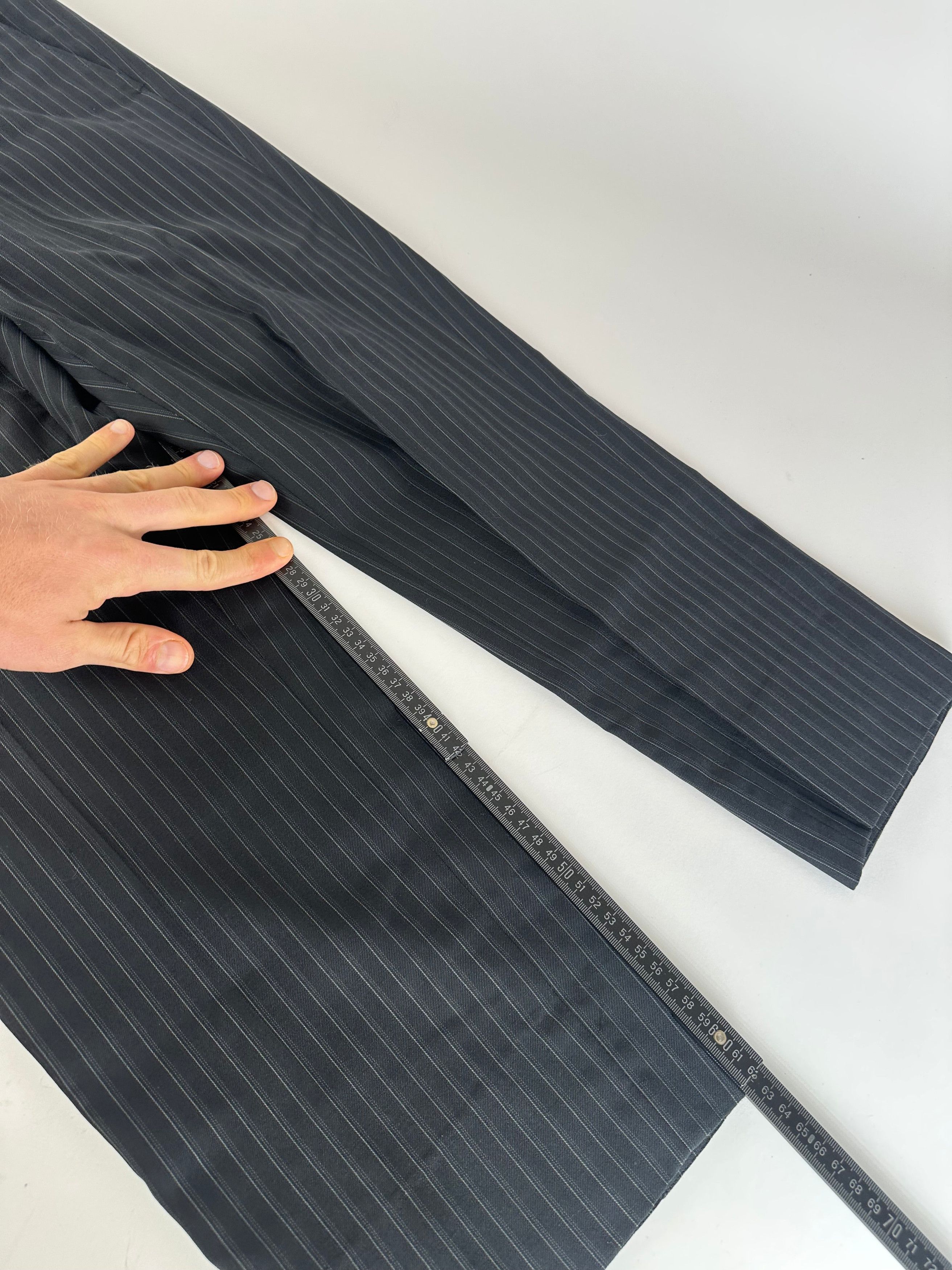 Gucci Vintage Wool Pinstripe Trousers Black M Size 30" / US 8 / IT 44 - 6 Thumbnail