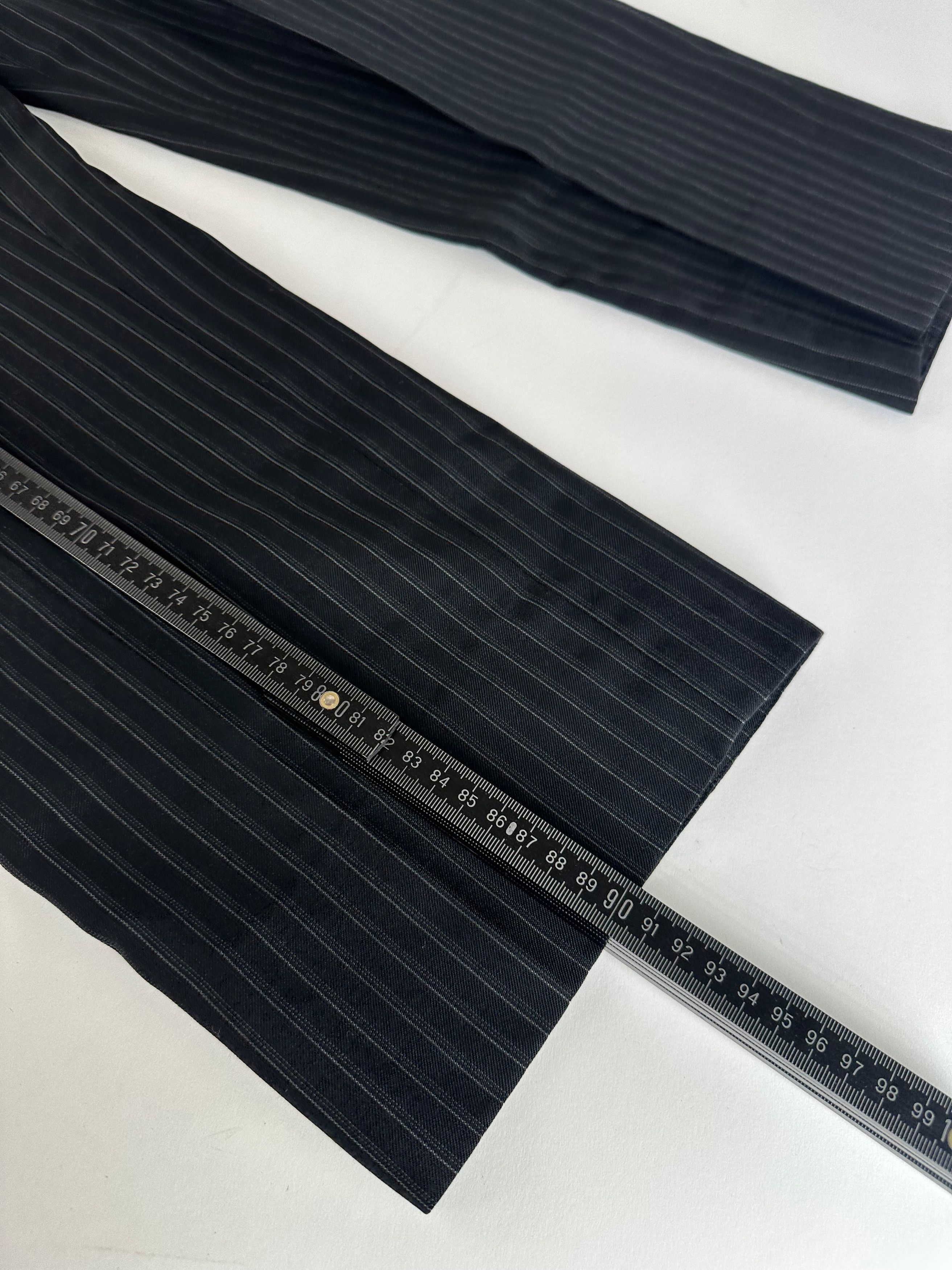 Gucci Vintage Wool Pinstripe Trousers Black M Size 30" / US 8 / IT 44 - 5 Thumbnail