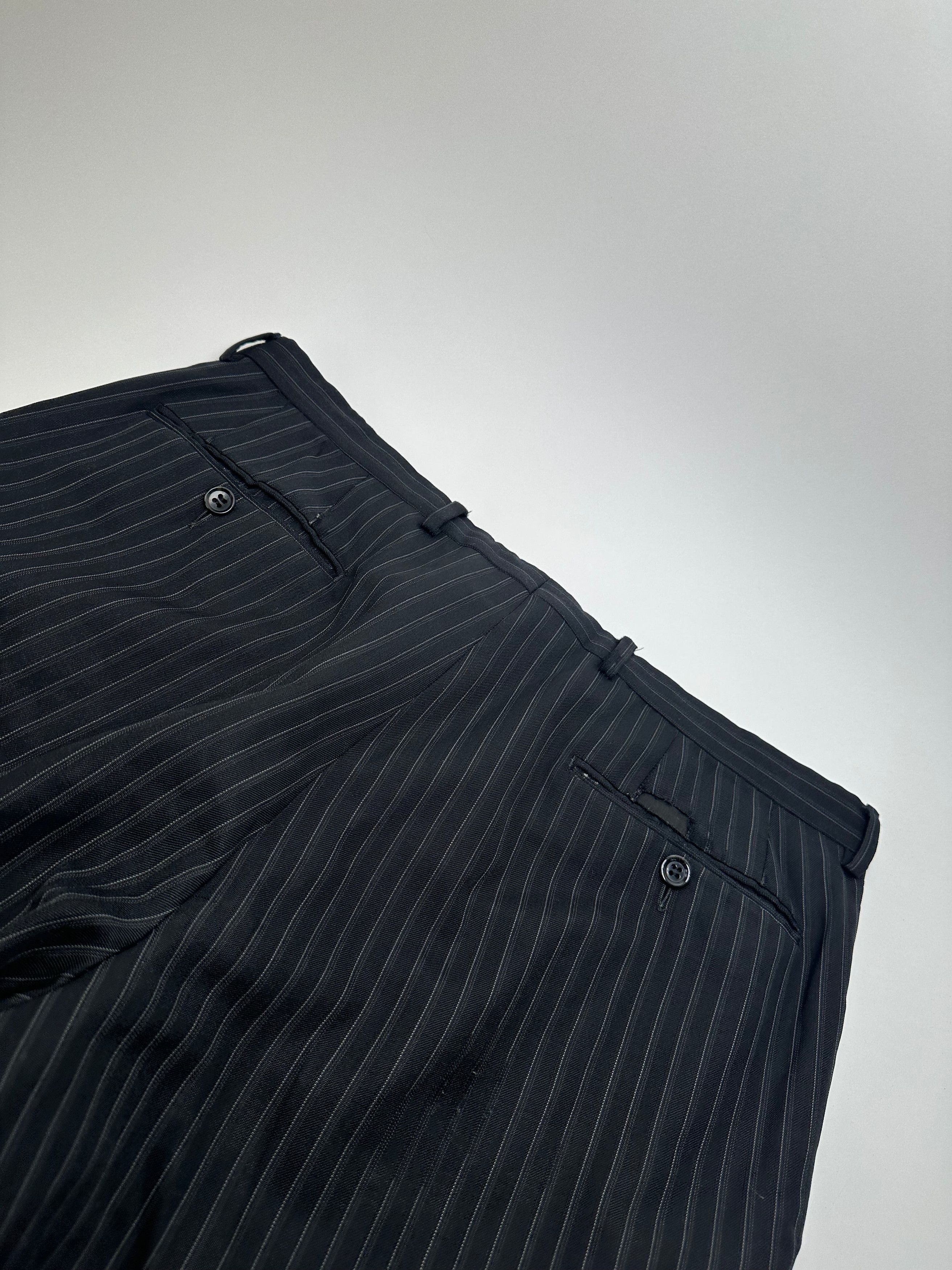 Gucci Vintage Wool Pinstripe Trousers Black M Size 30" / US 8 / IT 44 - 13 Thumbnail