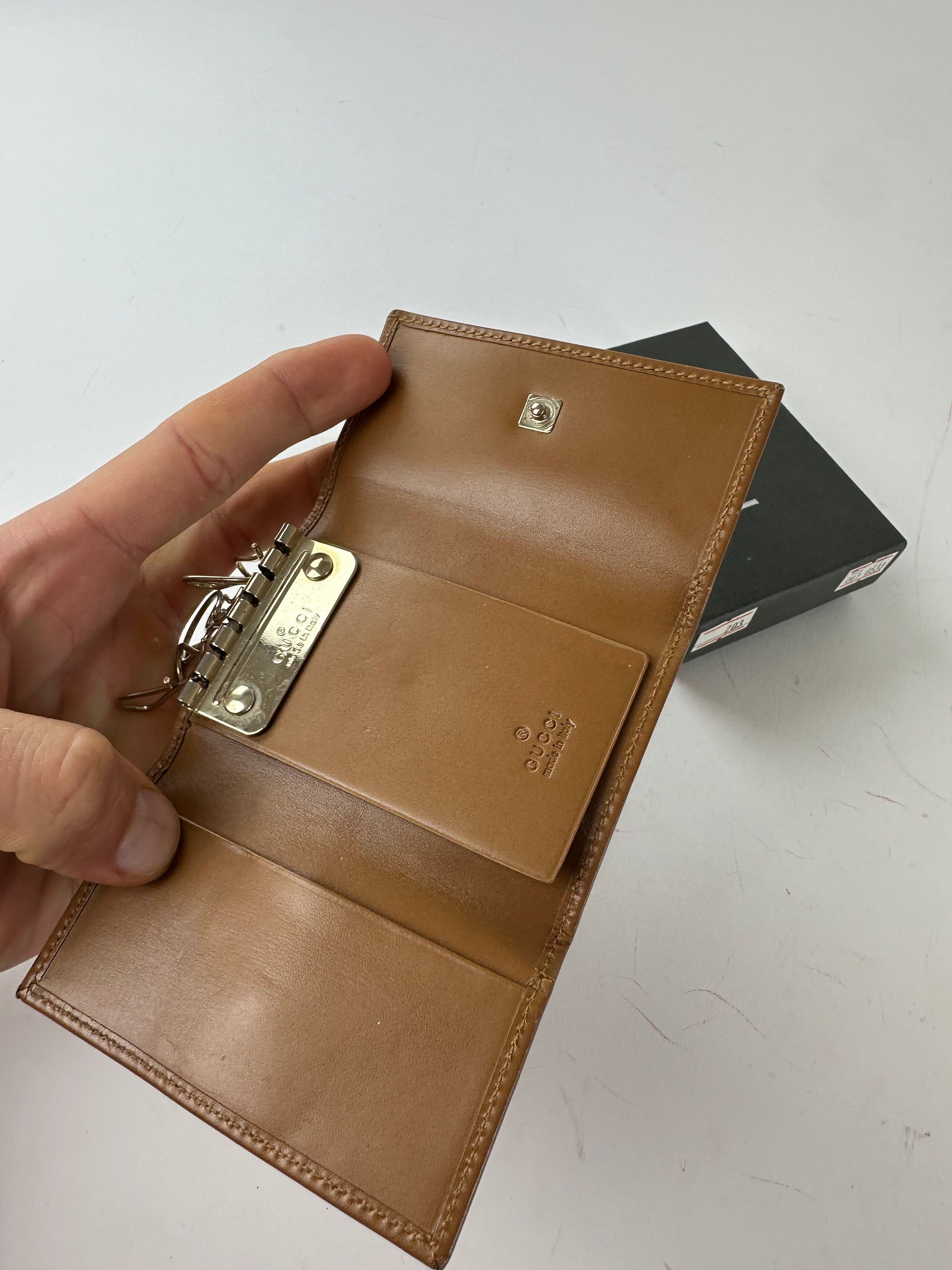 Gucci Vintage GG Leather Key Holder Brown Size ONE SIZE - 6 Thumbnail