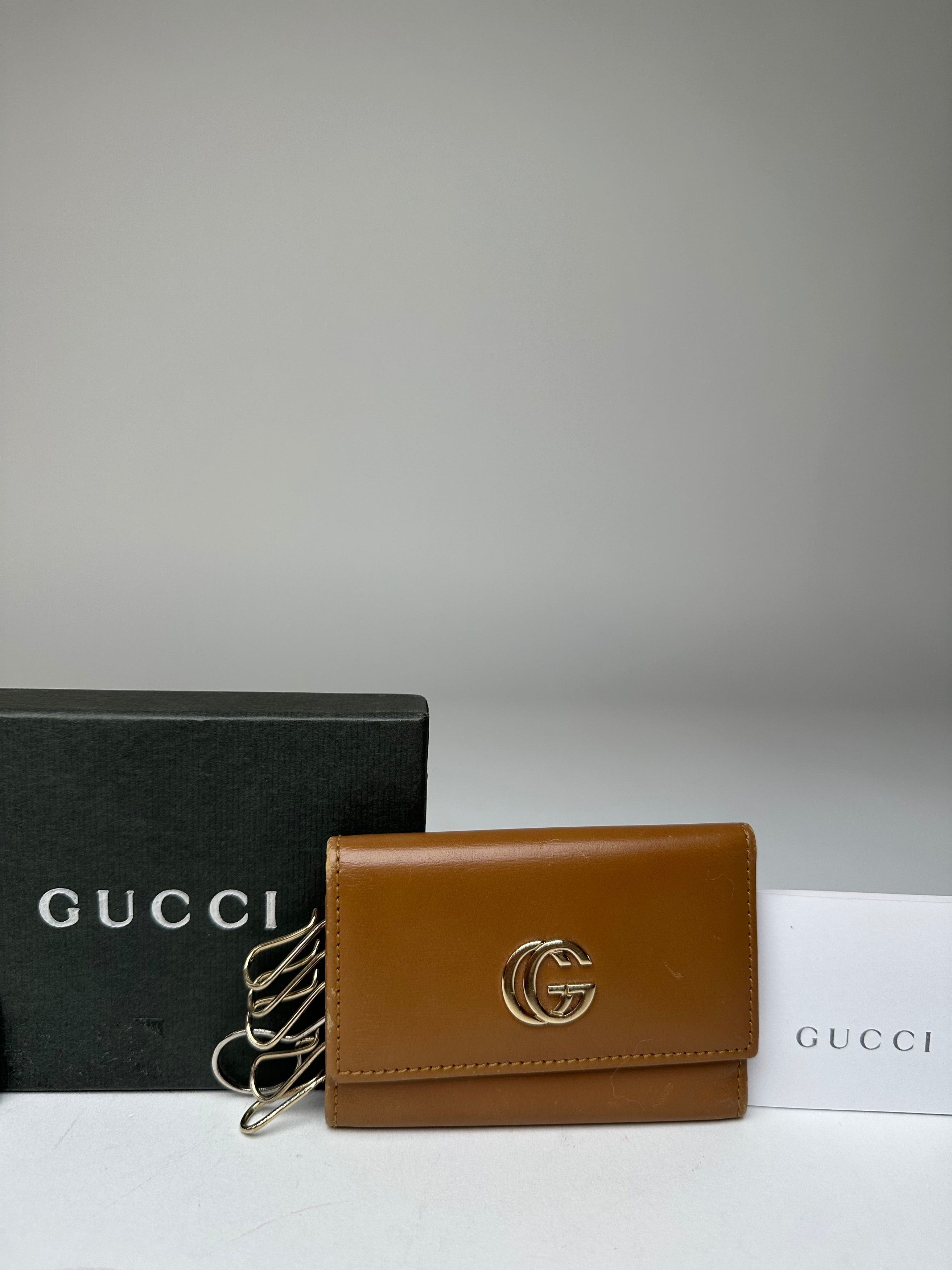Gucci Vintage GG Leather Key Holder Brown Size ONE SIZE - 5 Thumbnail