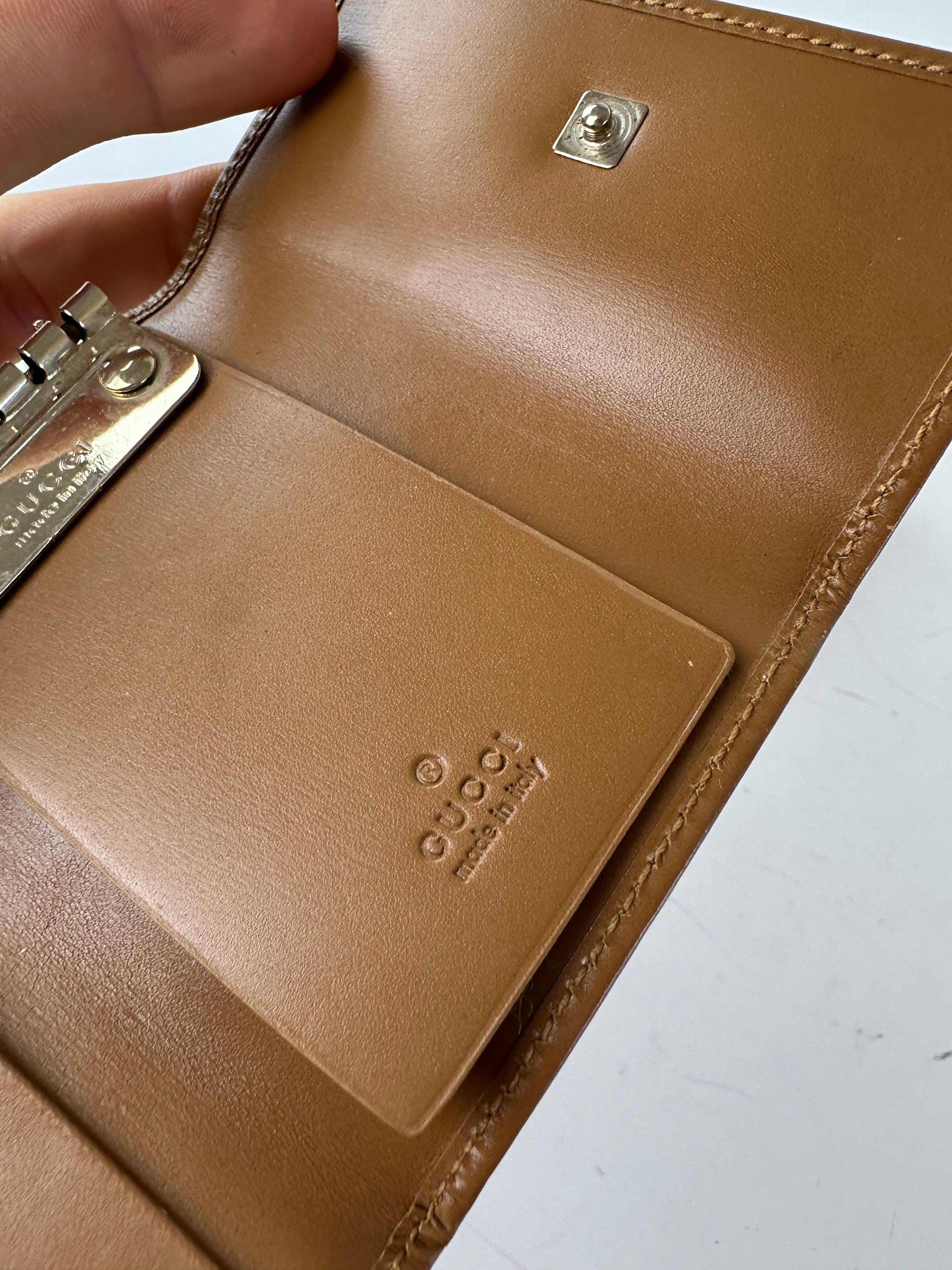 Gucci Vintage GG Leather Key Holder Brown Size ONE SIZE - 8 Thumbnail