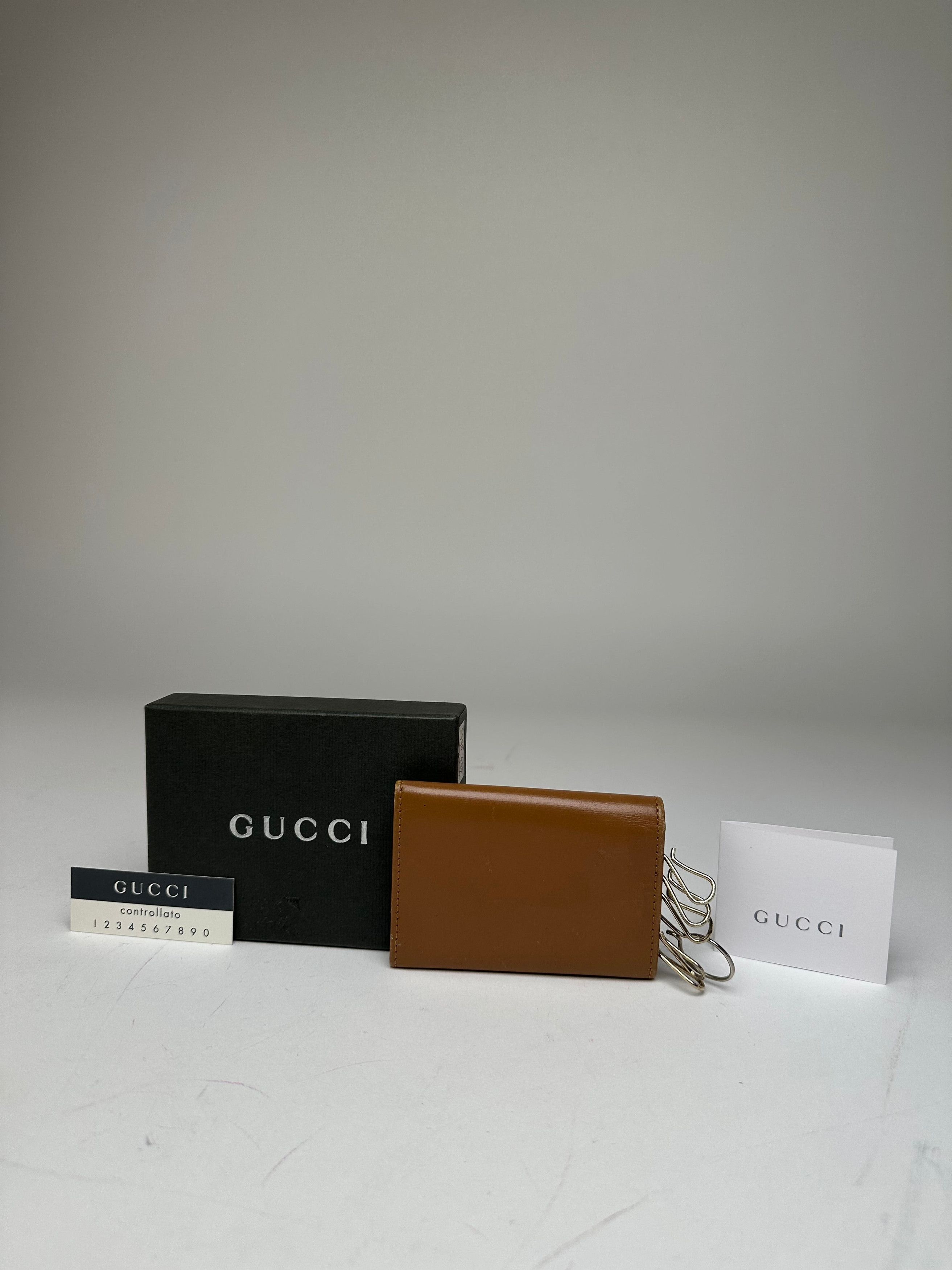 Gucci Vintage GG Leather Key Holder Brown Size ONE SIZE - 2 Thumbnail