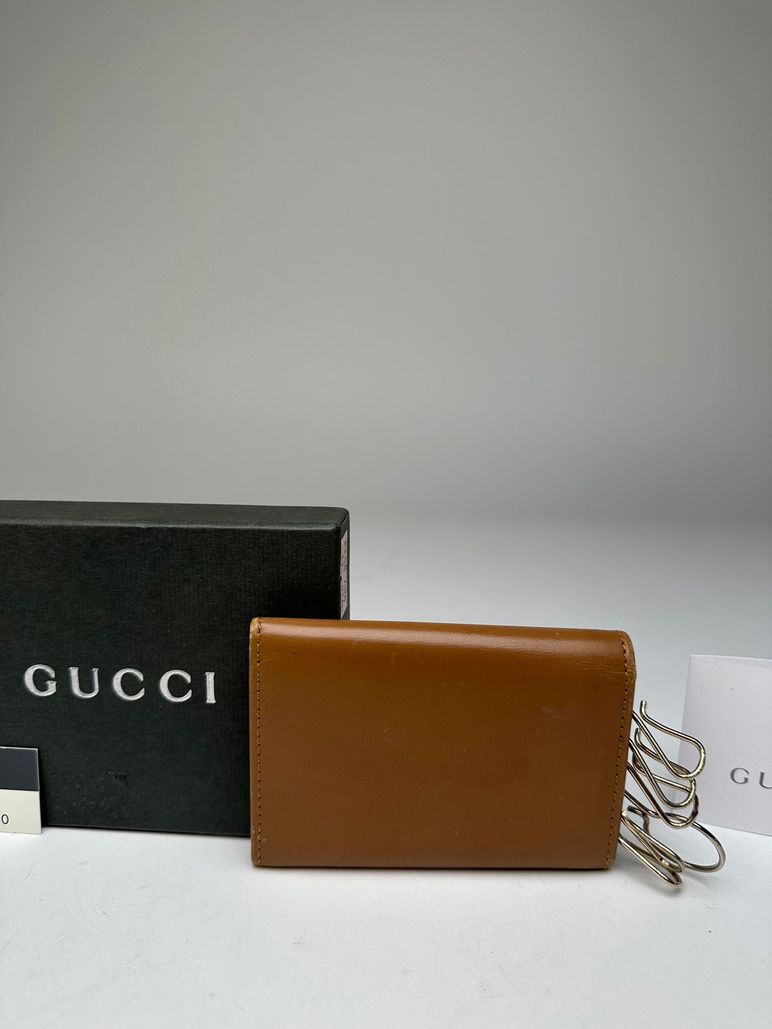 Gucci Vintage GG Leather Key Holder Brown Size ONE SIZE - 7 Thumbnail