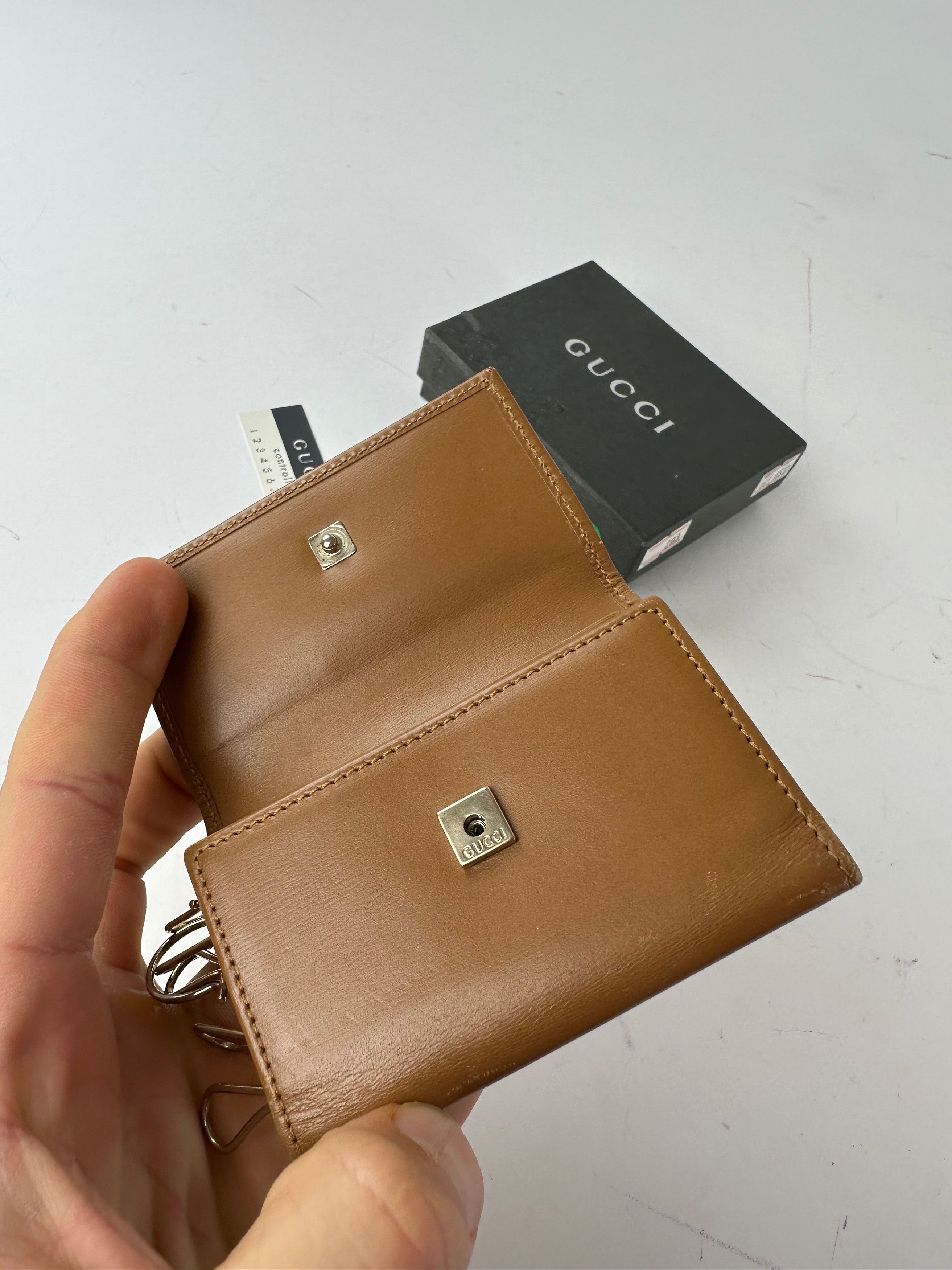Gucci Vintage GG Leather Key Holder Brown Size ONE SIZE - 4 Thumbnail