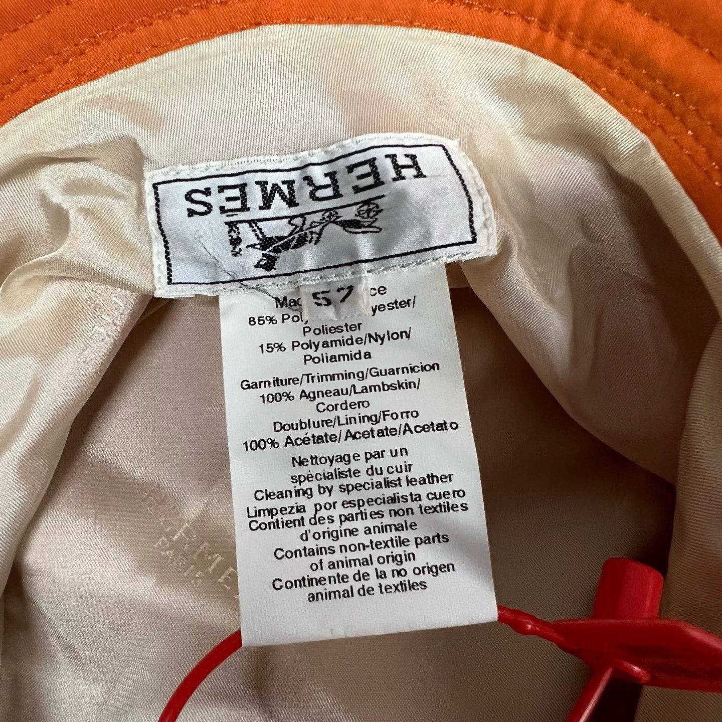 Hermes Hermes Orange Fisherman Hat Size 57 Size ONE SIZE - 5 Thumbnail