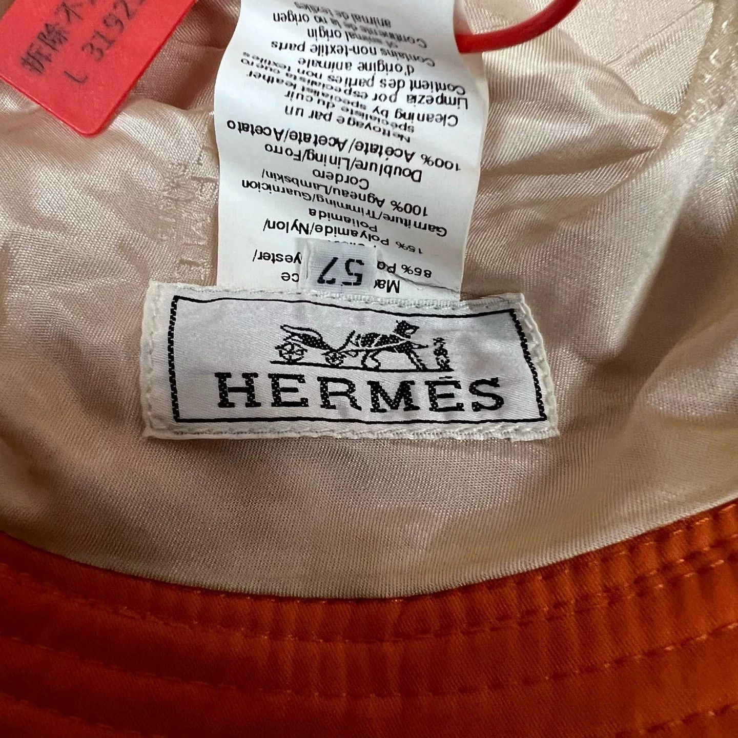 Hermes Hermes Orange Fisherman Hat Size 57 Size ONE SIZE - 4 Thumbnail