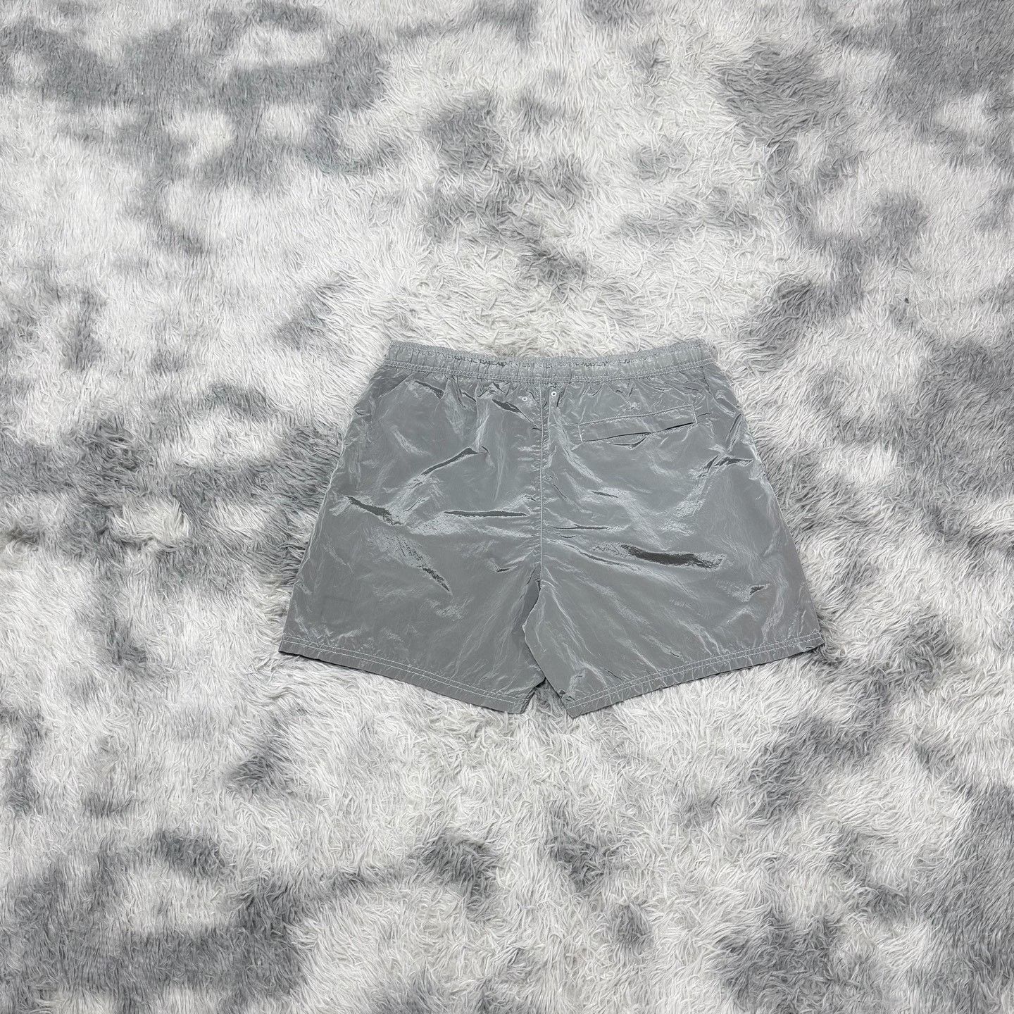 Stone Island Stone Island Square Logo Metallic Nylon Shorts Size US 31 - 2 Thumbnail