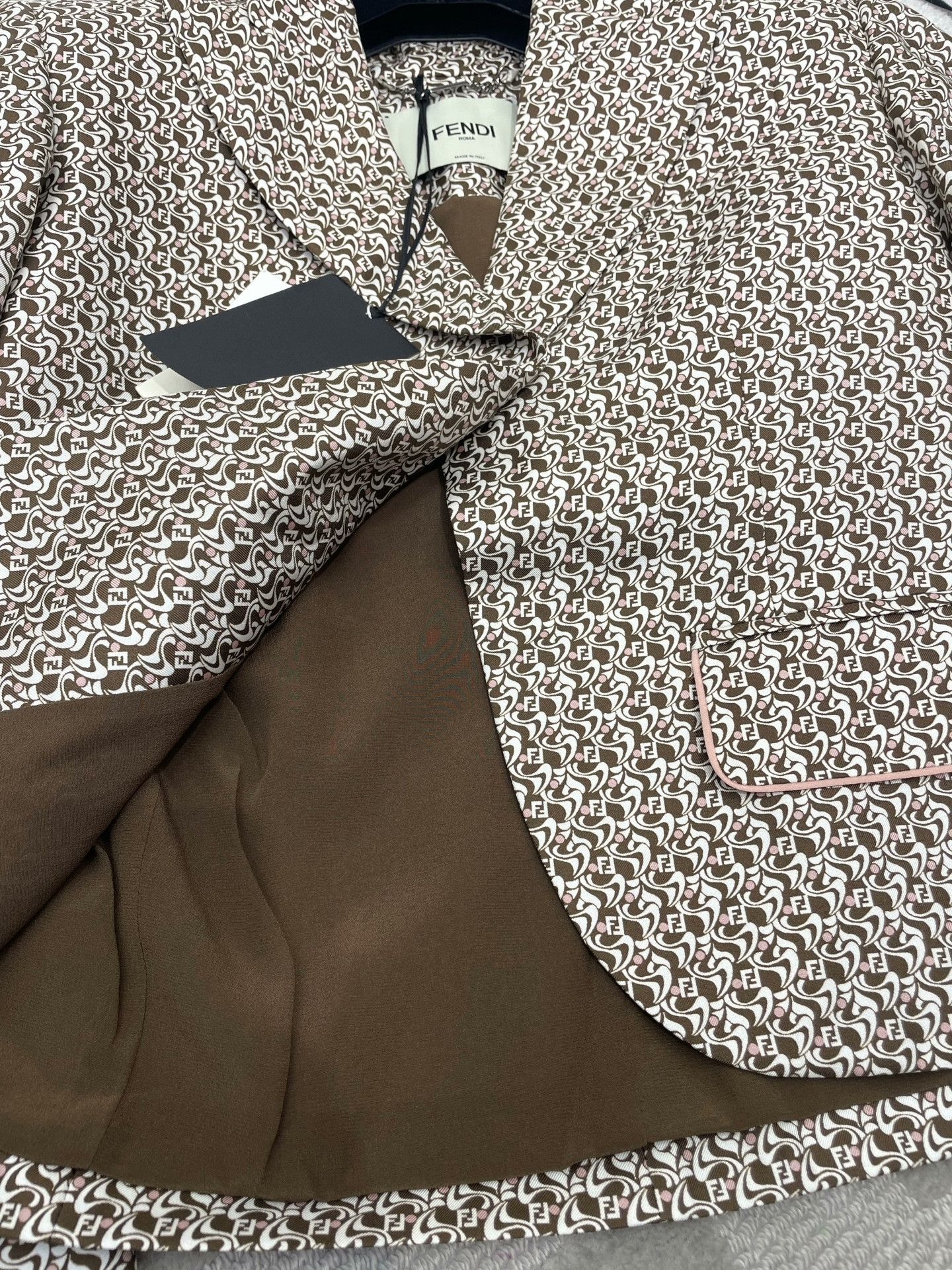 Fendi Fendi Full Logo Blazer Size S / US 4 / IT 40 - 4 Thumbnail