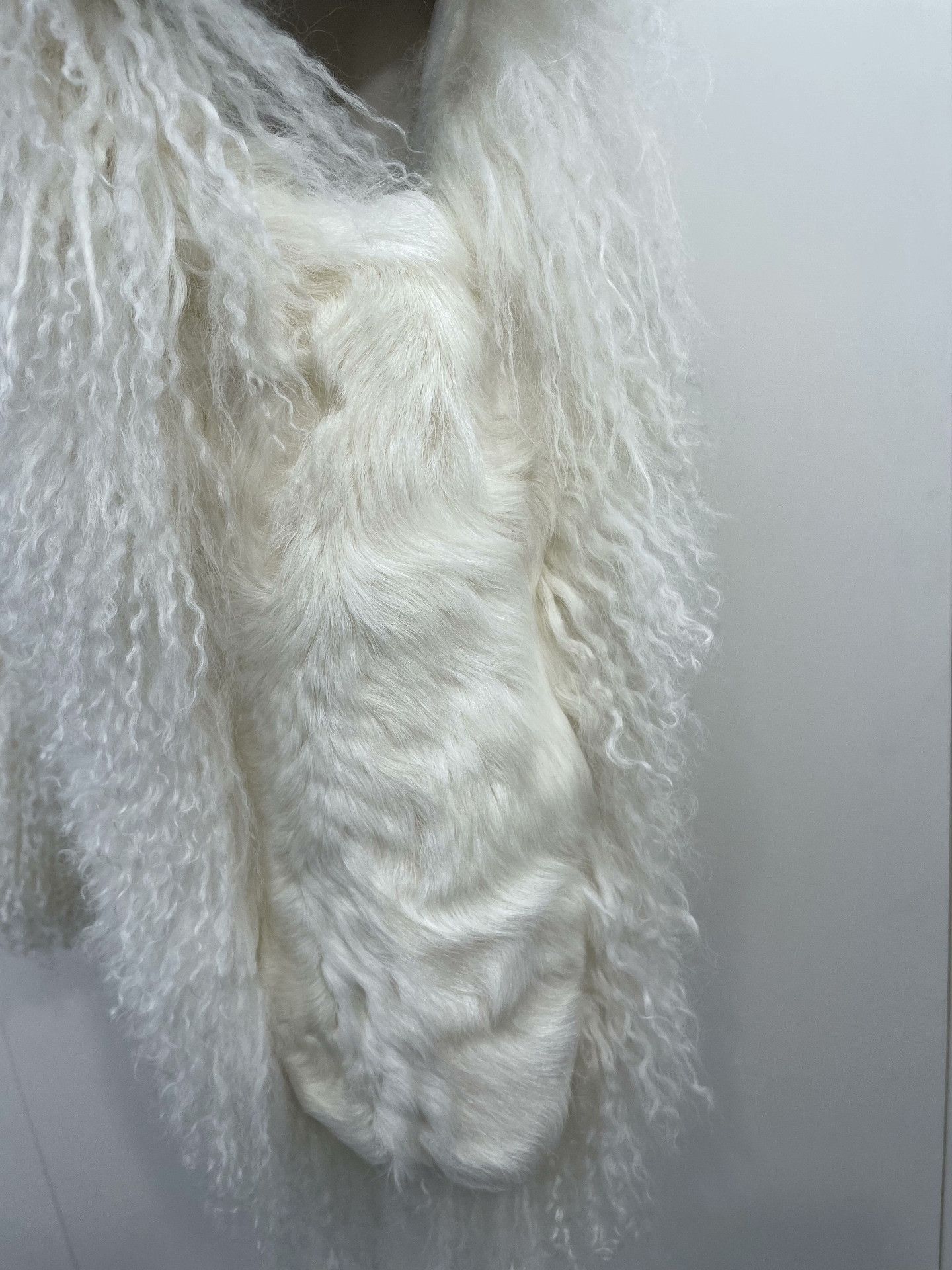 Other Meteo White Sheepskin Fur Vest Size XXS / US 00 / IT 34 - 3 Thumbnail