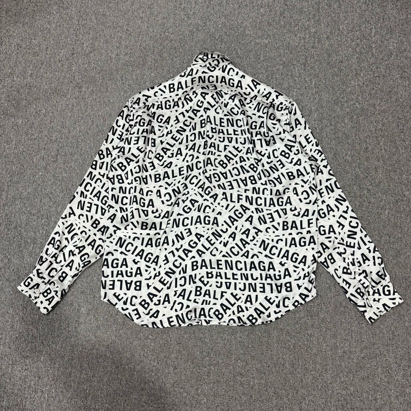 Balenciaga Balenciaga Logo Print Long Sleeve Shirt Size M / US 6-8 / IT 42-44 - 2 Thumbnail