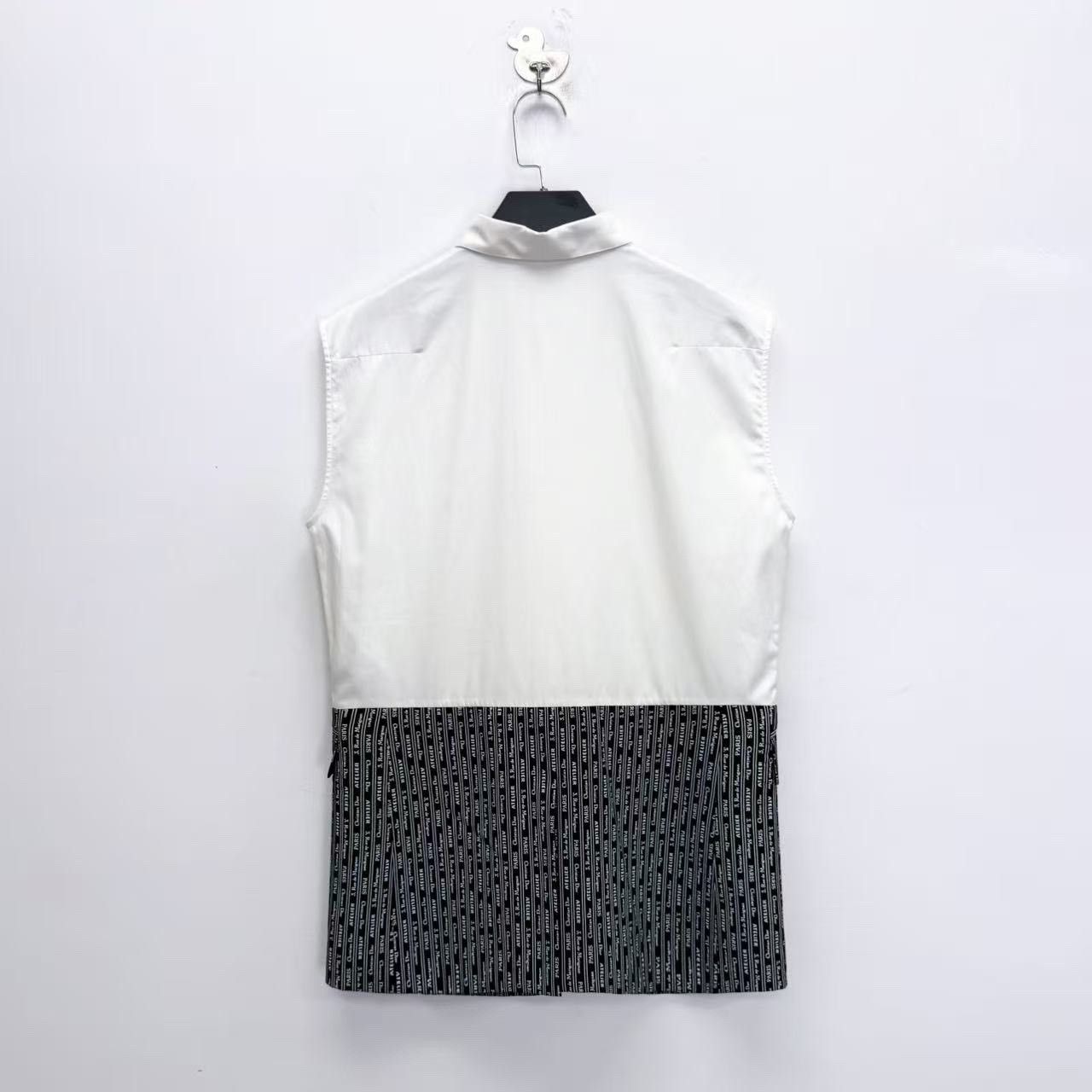 Dior Dior Black White Slogan Logo Sleeveless Vest Size US M / EU 48-50 / 2 - 2 Thumbnail