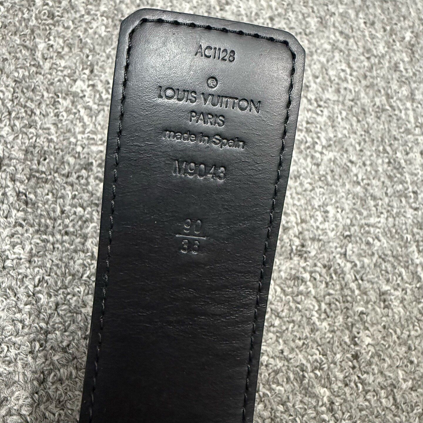 Louis Vuitton Louis Vuitton Black Monogram Belt Silver Buckle Size ONE SIZE - 5 Thumbnail