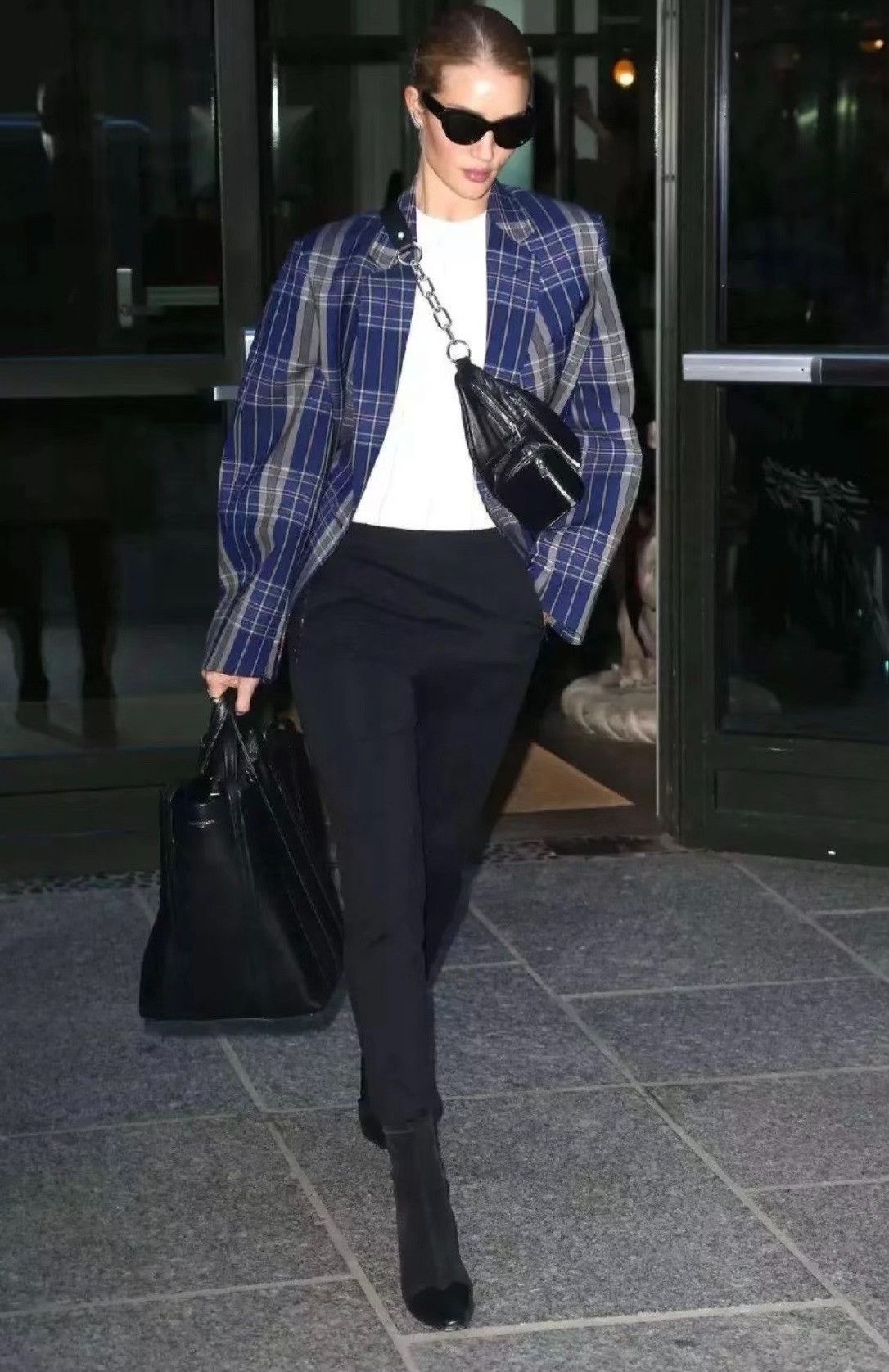 Acne Studios Acne Studios Gray-Blue Plaid Wool Blazer Size US M / EU 48-50 / 2 - 6 Thumbnail