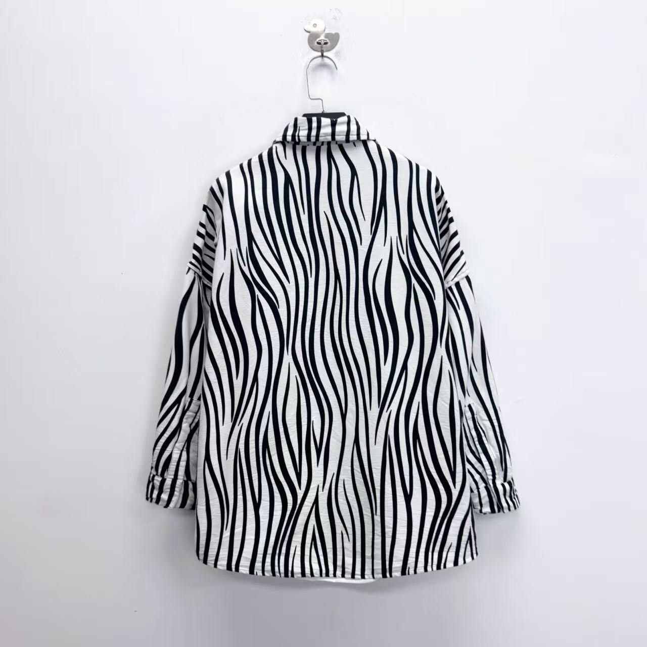 Valentino Valentino Zebra Stripe Long Shirt Jacket Size US M / EU 48-50 / 2 - 2 Thumbnail