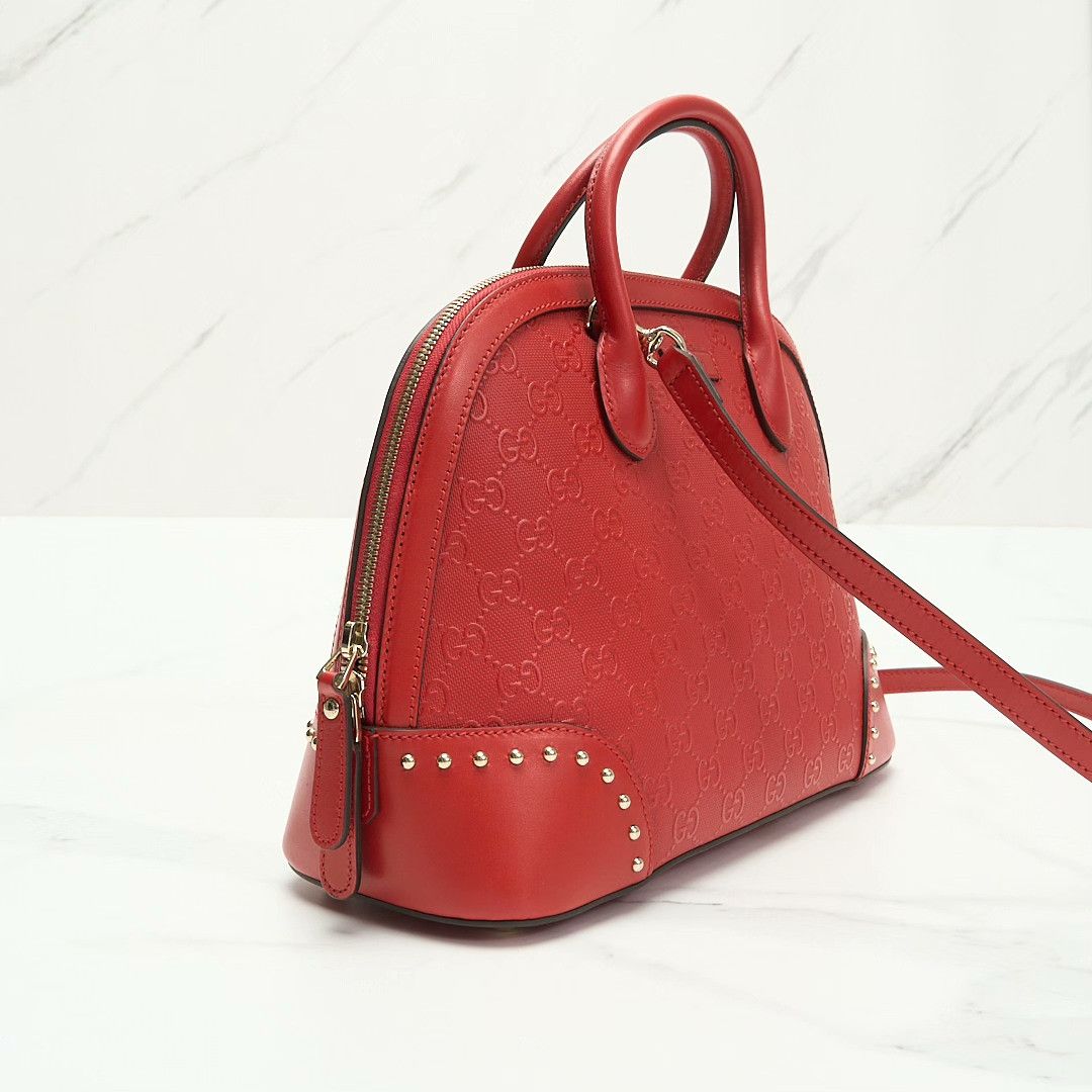 Gucci Gucci Women's Double G Embossed Studded Handbag Size ONE SIZE - 3 Thumbnail