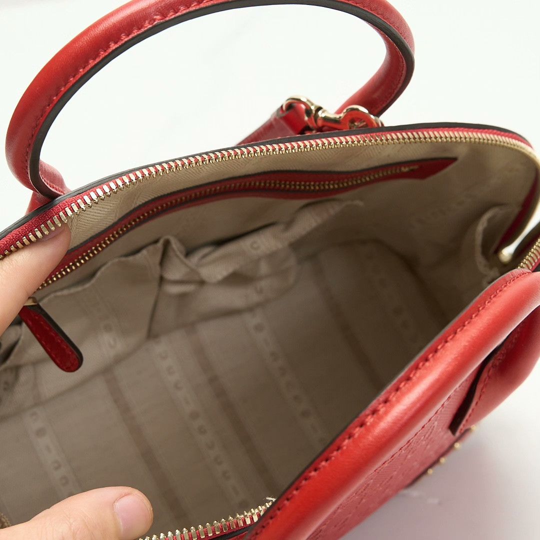 Gucci Gucci Women's Double G Embossed Studded Handbag Size ONE SIZE - 7 Thumbnail