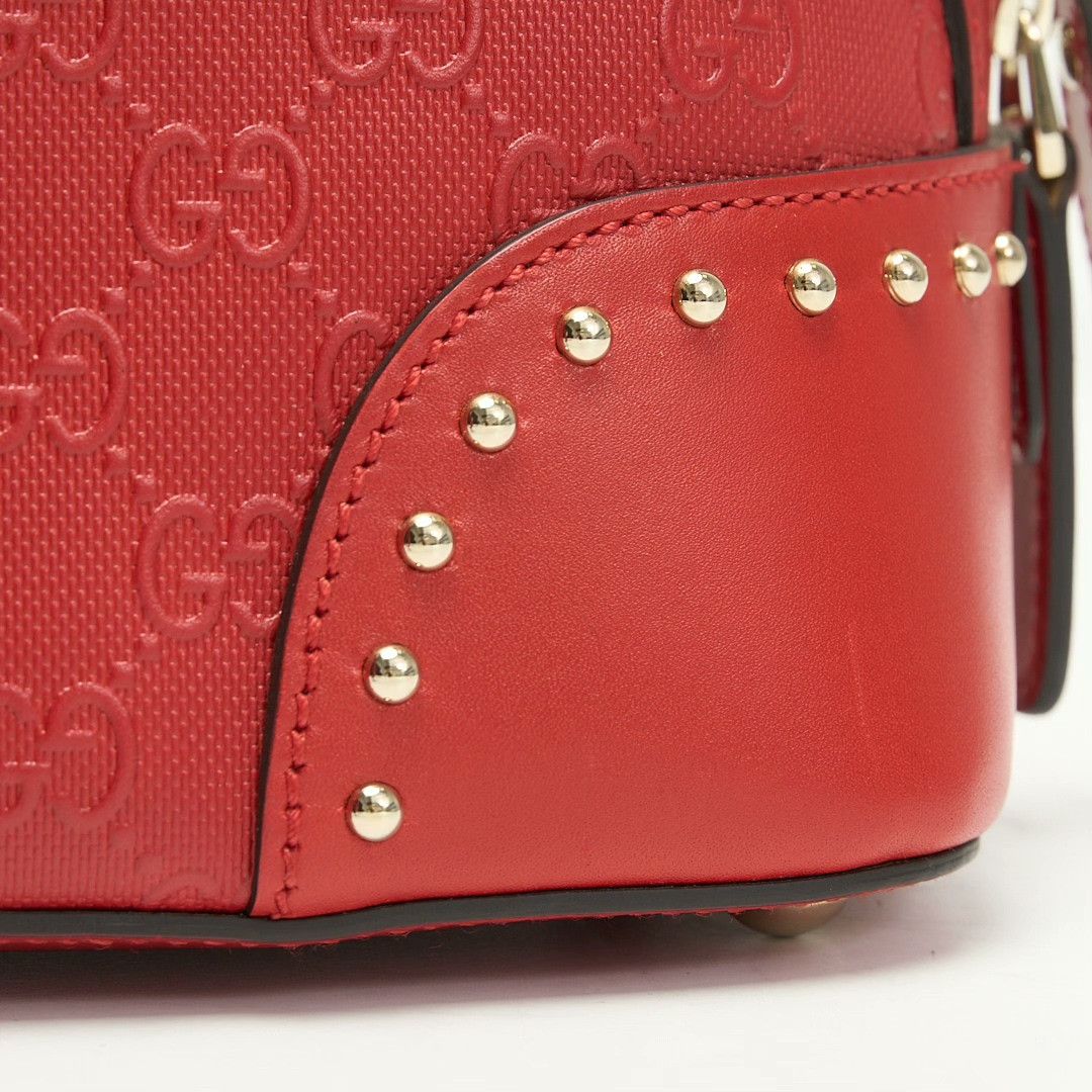 Gucci Gucci Women's Double G Embossed Studded Handbag Size ONE SIZE - 5 Thumbnail