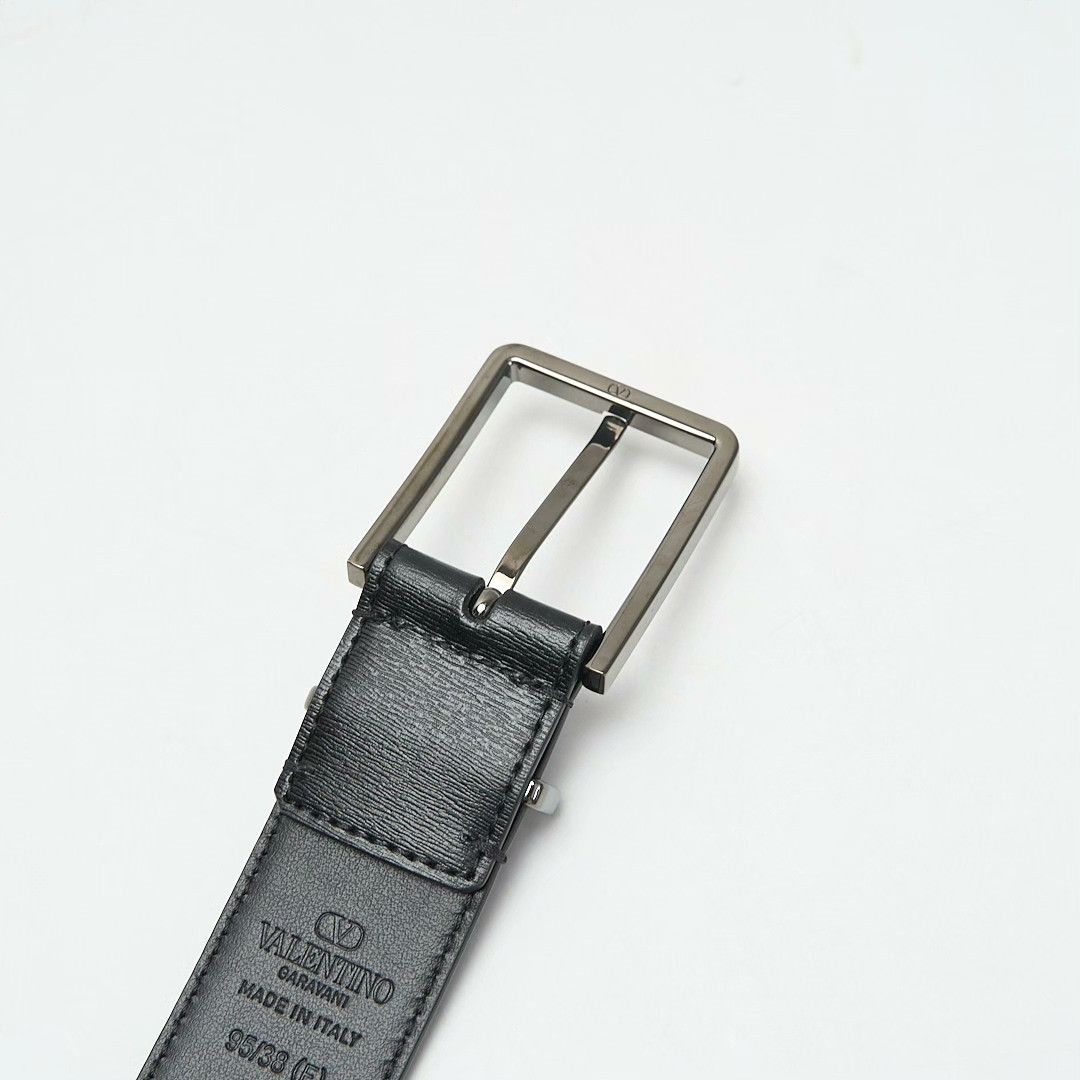 Valentino Valentino Men's Logo Square Buckle Belt Size ONE SIZE - 4 Thumbnail