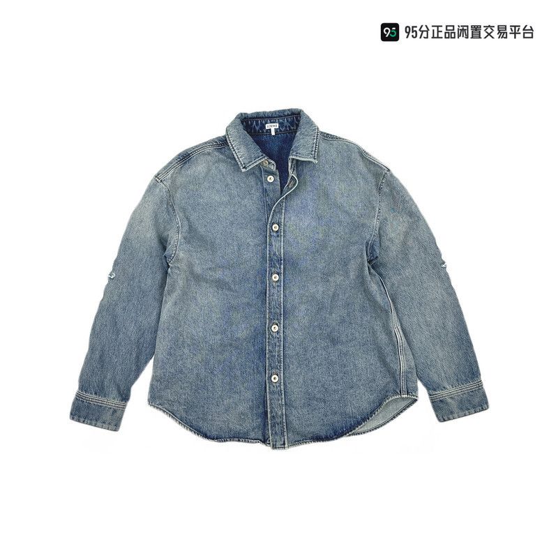 Loewe LOEWE Men's Denim Collar Button-Up Jacket Size US M / EU 48-50 / 2 - 5 Thumbnail