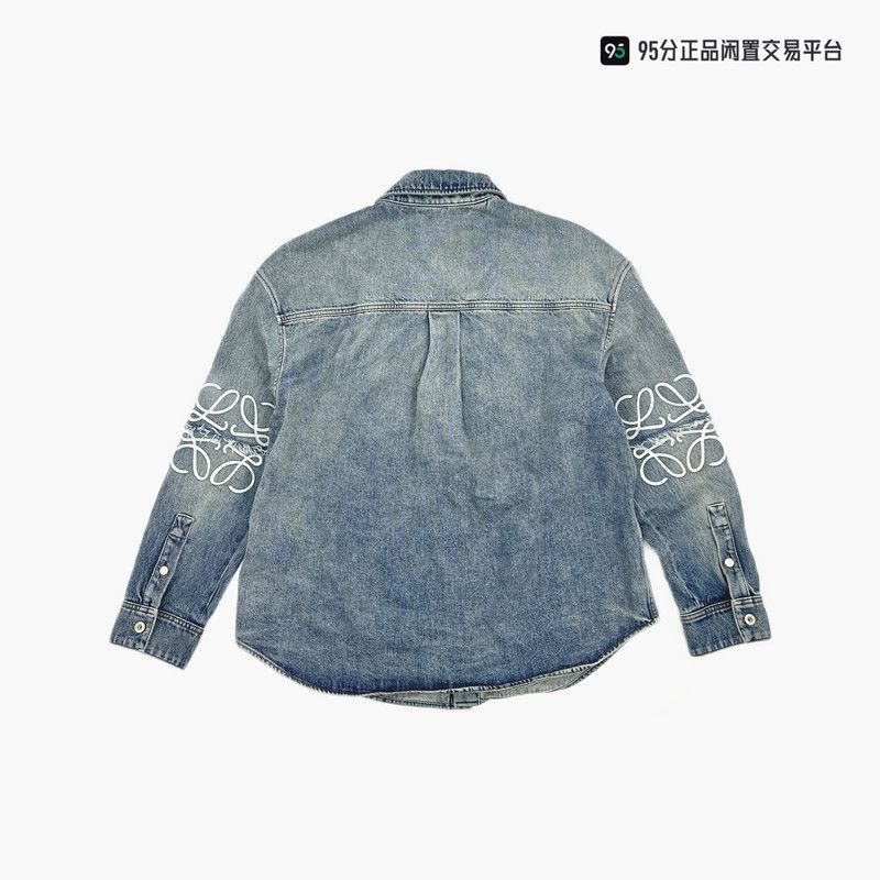 Loewe LOEWE Men's Denim Collar Button-Up Jacket Size US M / EU 48-50 / 2 - 8 Thumbnail
