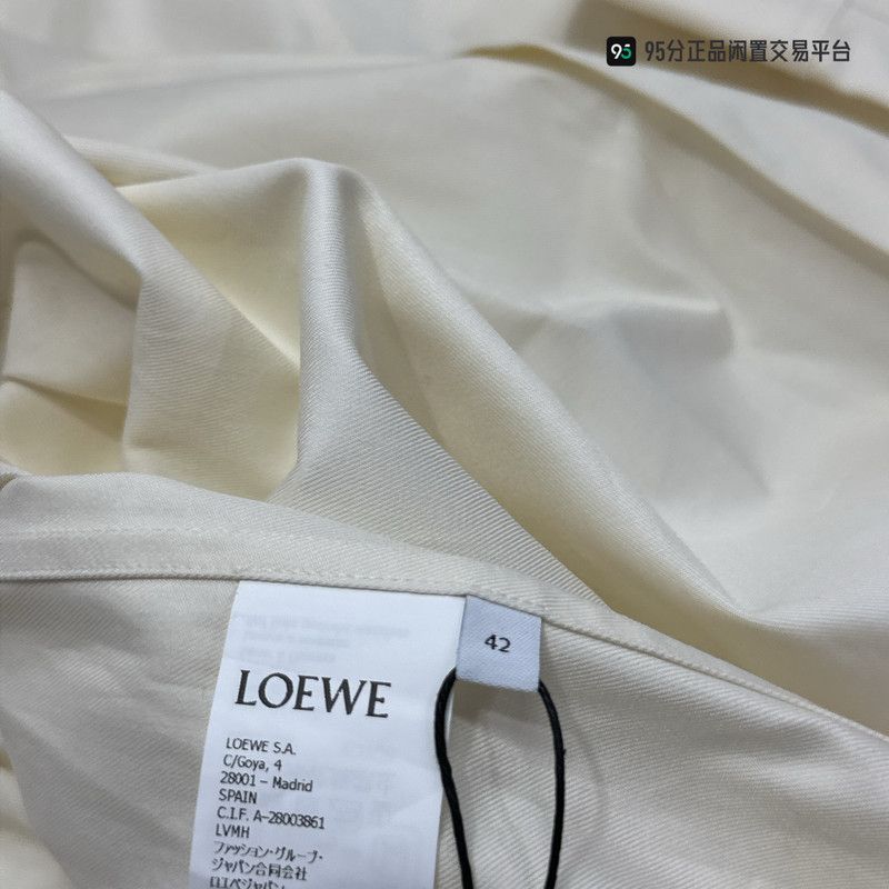 Loewe LOEWE SS26 Men's Cotton Lapel Embroidered Long-Sleeve Shirt Size US XS / EU 42 / 0 - 6 Thumbnail