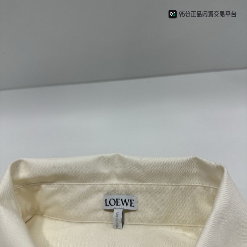 Loewe LOEWE SS26 Men's Cotton Lapel Embroidered Long-Sleeve Shirt Size US XS / EU 42 / 0 - 2 Thumbnail