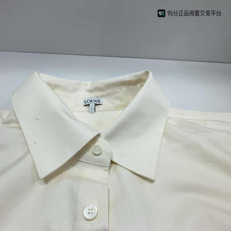 Loewe LOEWE SS26 Men's Cotton Lapel Embroidered Long-Sleeve Shirt Size US XS / EU 42 / 0 - 4 Thumbnail