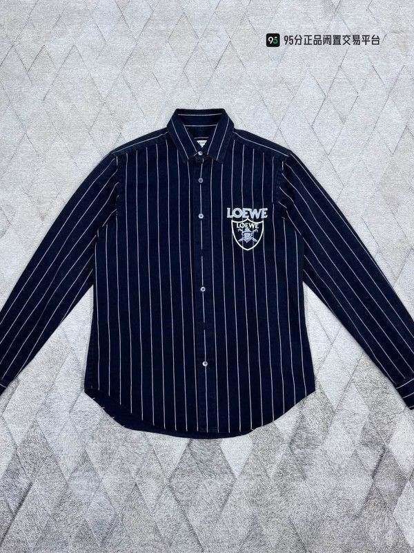 Loewe LOEWE Logo Embroidered Denim Long-Sleeve Shirt Size US M / EU 48-50 / 2 - 2 Thumbnail