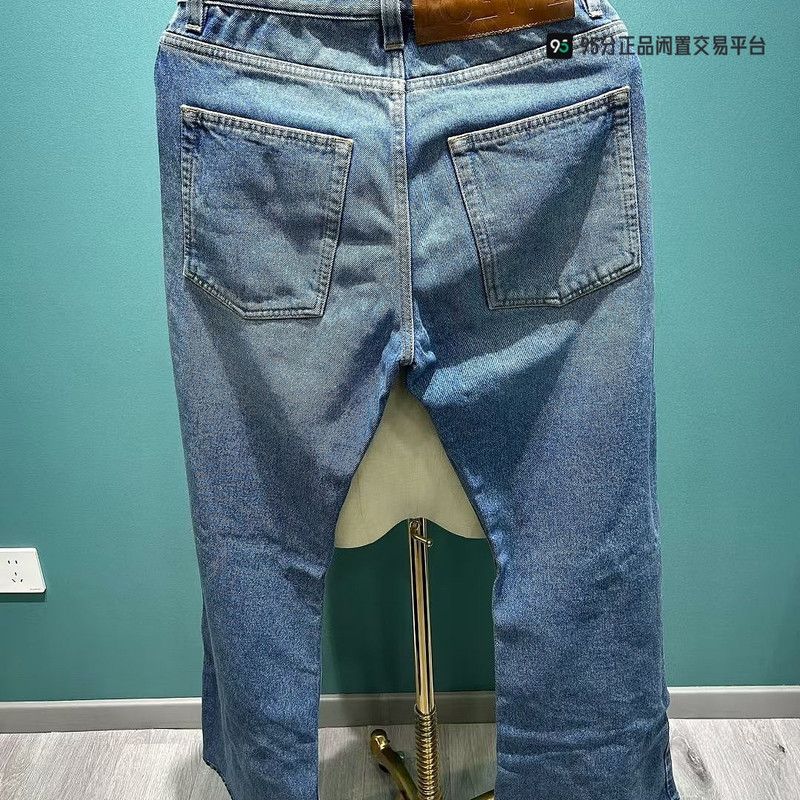 Loewe LOEWE Washed Denim Jeans with Logo Leather Patch Size US 30 / EU 46 - 2 Thumbnail