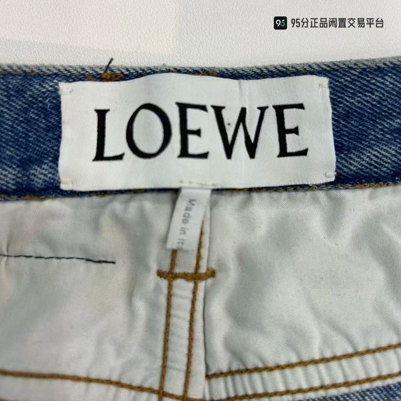 Loewe LOEWE Washed Denim Jeans with Logo Leather Patch Size US 30 / EU 46 - 5 Thumbnail