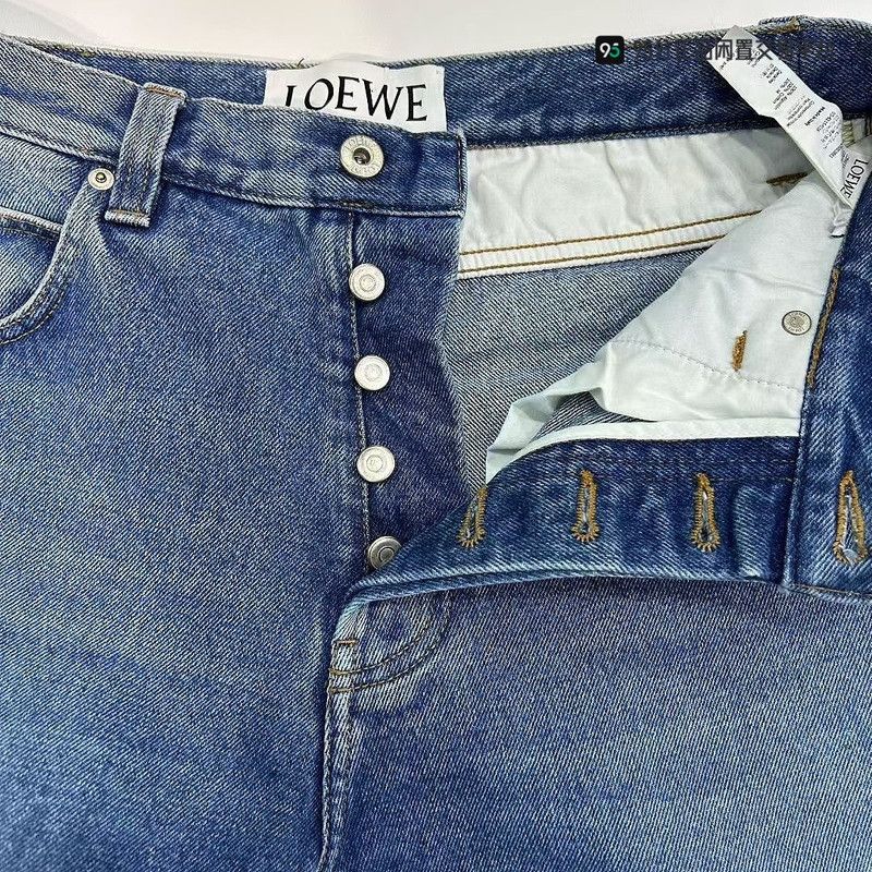 Loewe LOEWE Washed Denim Jeans with Logo Leather Patch Size US 30 / EU 46 - 3 Thumbnail