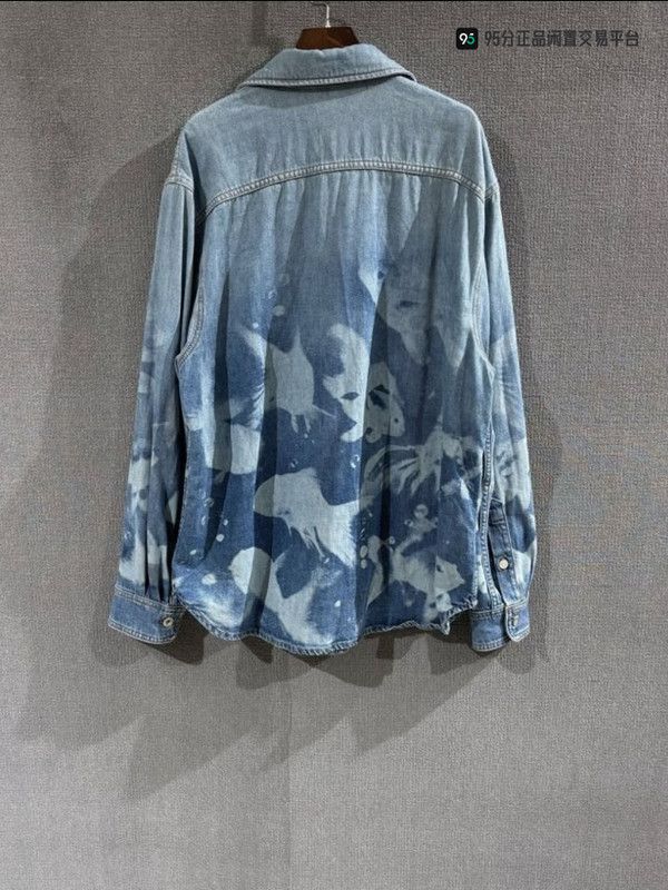 Loewe LOEWE Men's Gradient Fish Print Denim Jacket Size US S / EU 44-46 / 1 - 2 Thumbnail