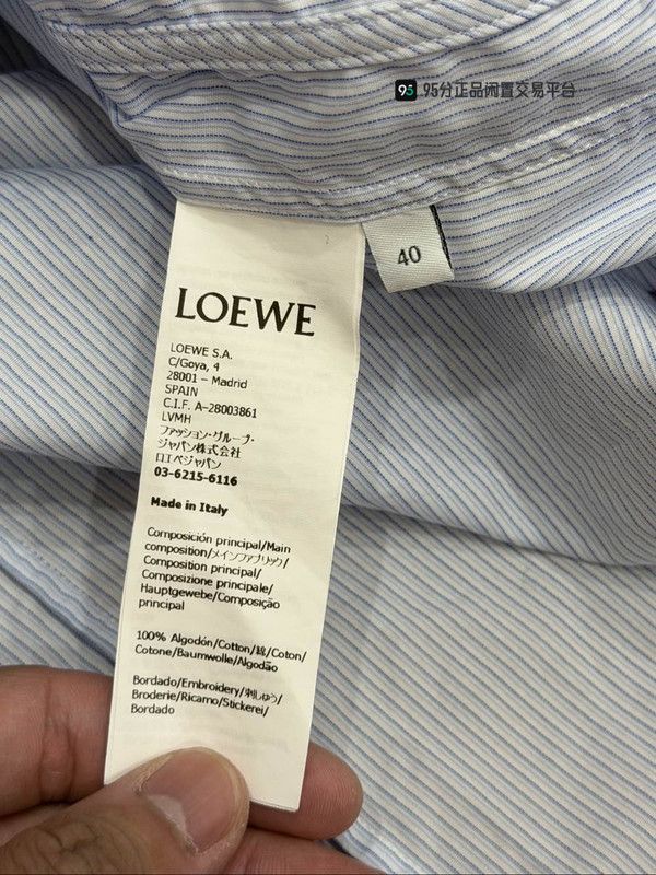 Loewe LOEWE Unisex Light Blue Long-Sleeve Shirt Size US L / EU 52-54 / 3 - 5 Thumbnail
