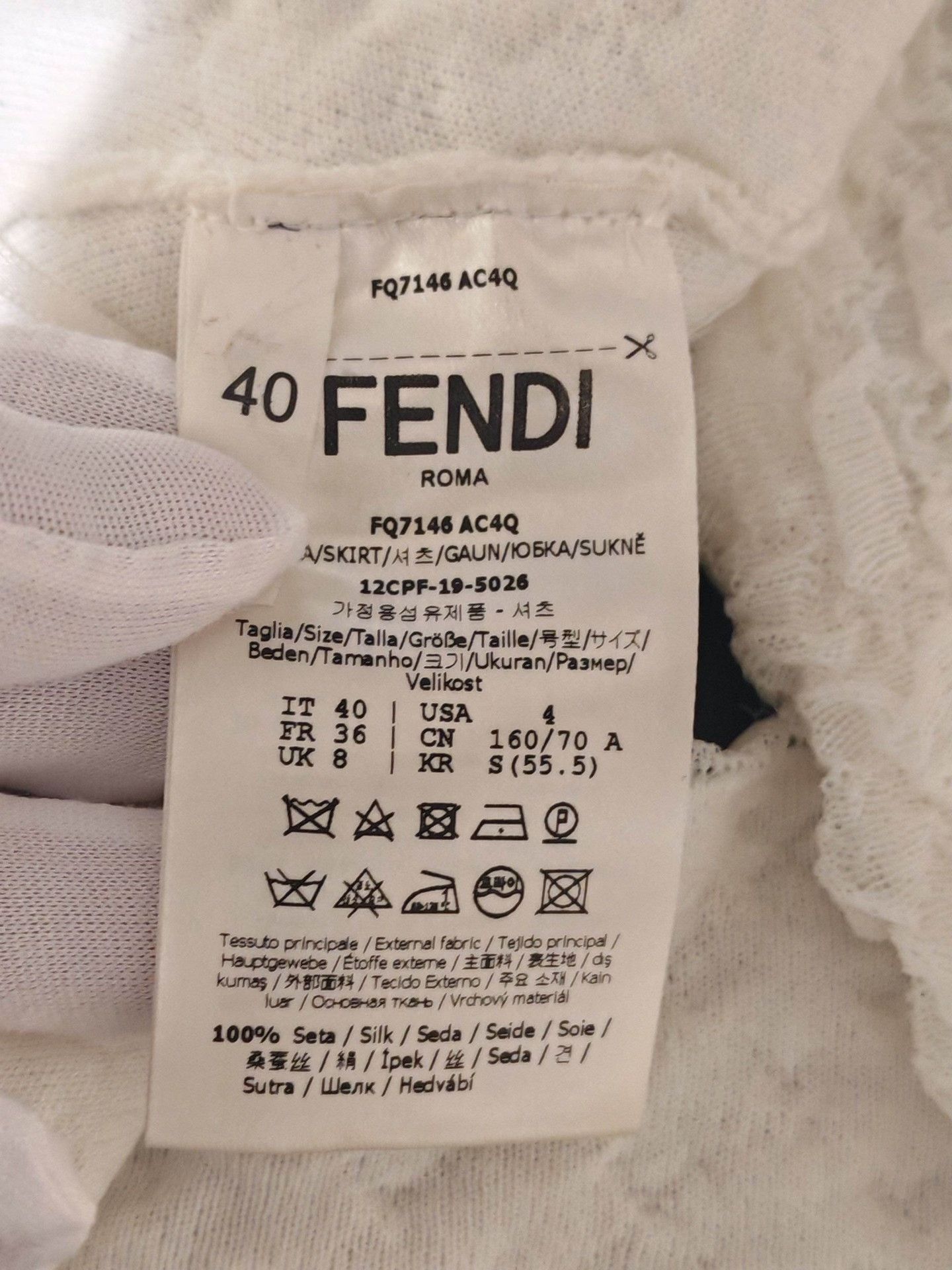 Fendi FENDI White Textured Knit Camisole Size M / US 6-8 / IT 42-44 - 5 Thumbnail