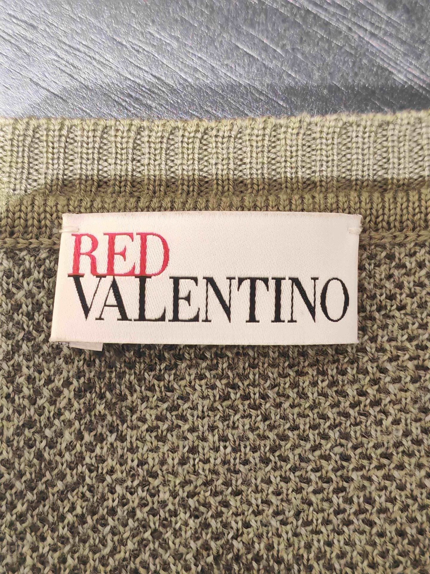 RED Valentino RED VALENTINO Camouflage V-Neck Knit Size M / US 6-8 / IT 42-44 - 3 Thumbnail