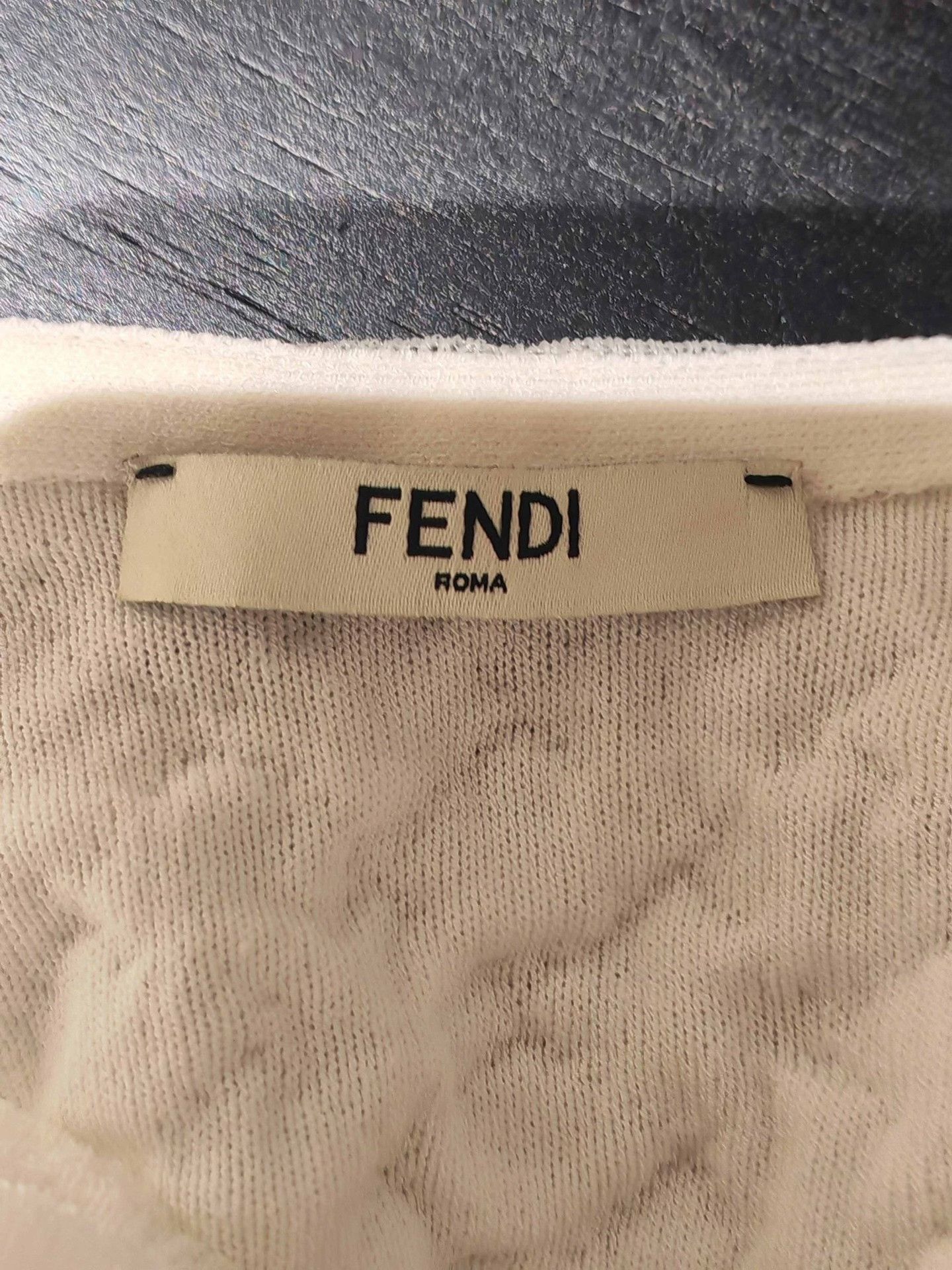 Fendi FENDI White Textured Knit Camisole Top Size M / US 6-8 / IT 42-44 - 4 Thumbnail